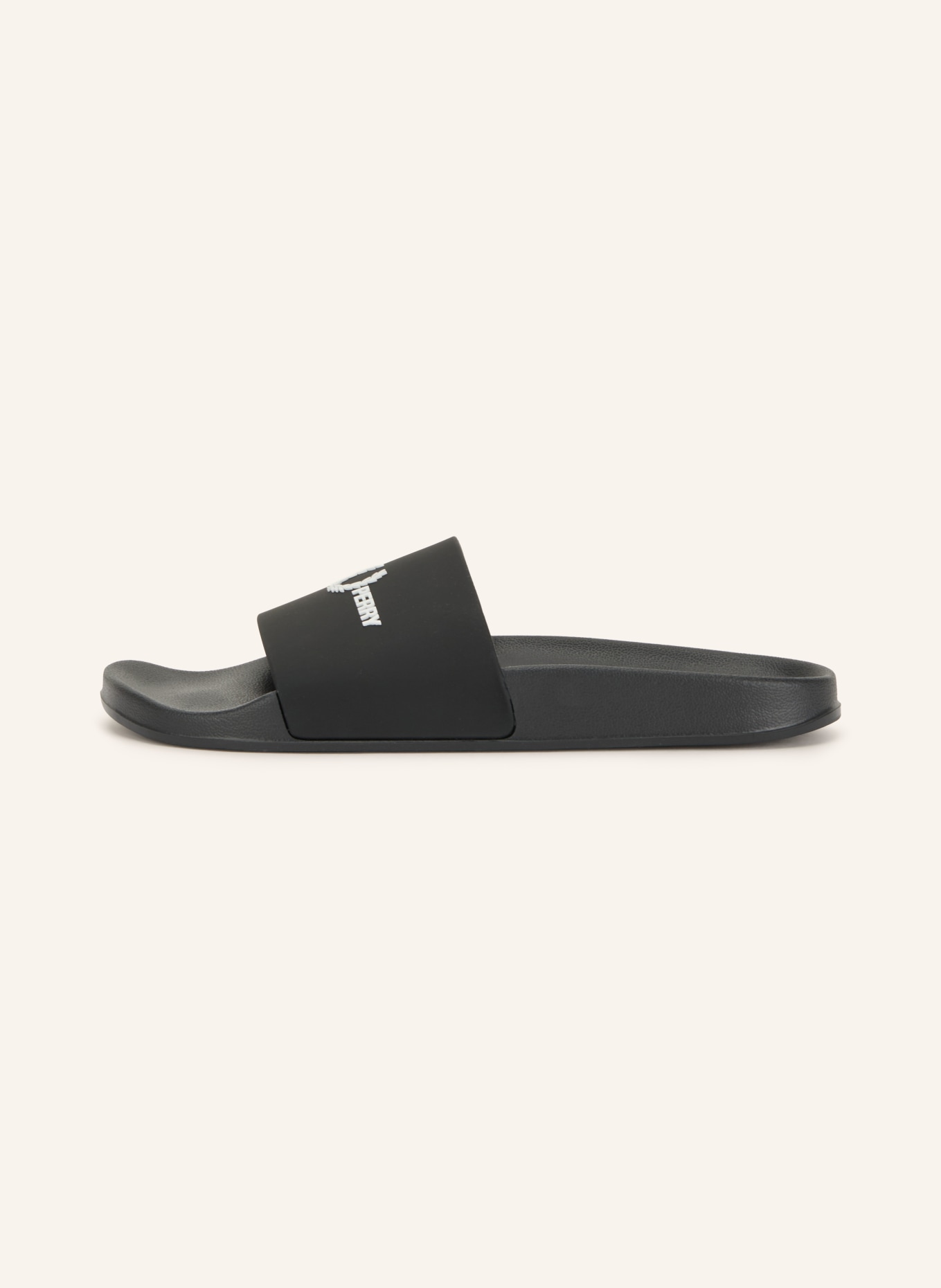 FRED PERRY Mules: BLACK / WHITE