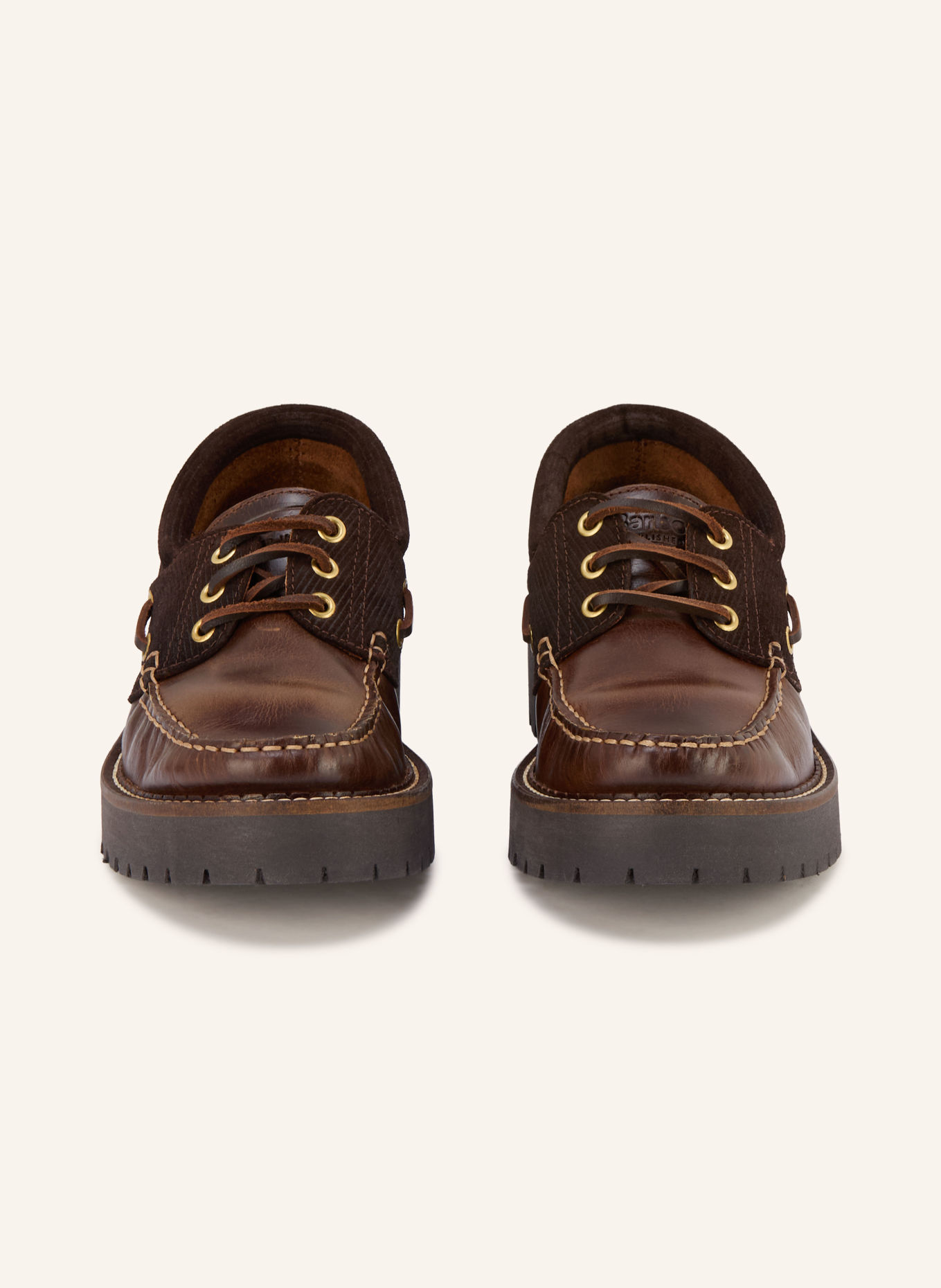 Barbour Chaussures bateau DARRAS: MARRON FONCÉ