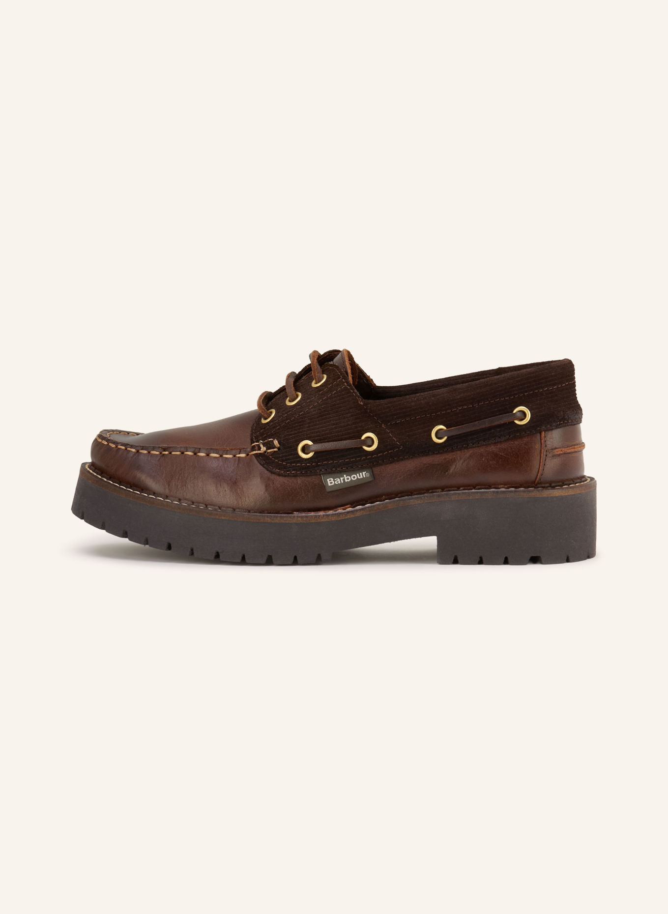 Barbour Chaussures bateau DARRAS: MARRON FONCÉ
