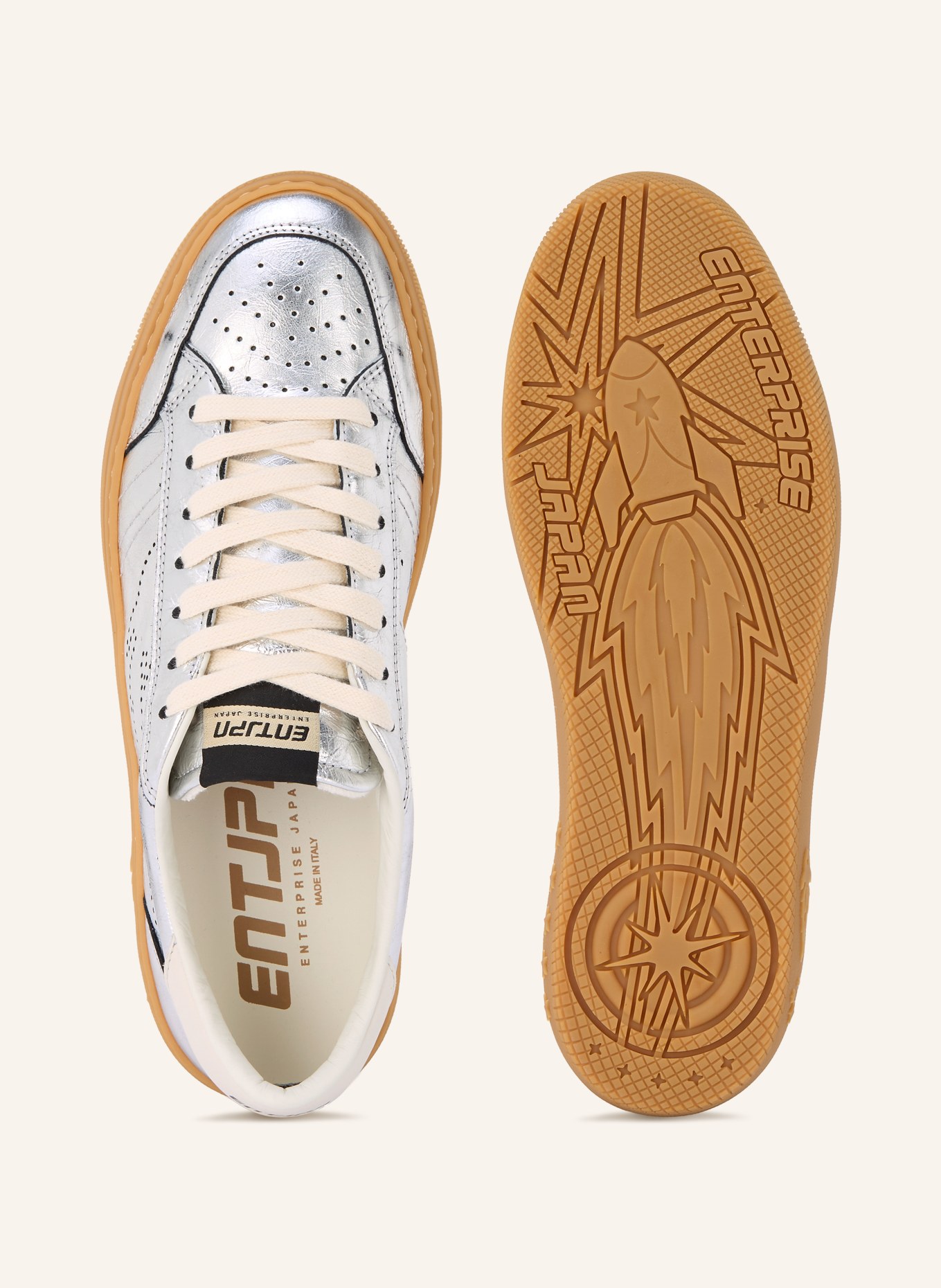 ENTERPRISE JAPAN Buty sportowe JUPITER ROCKET: SREBRNY / BIAŁY