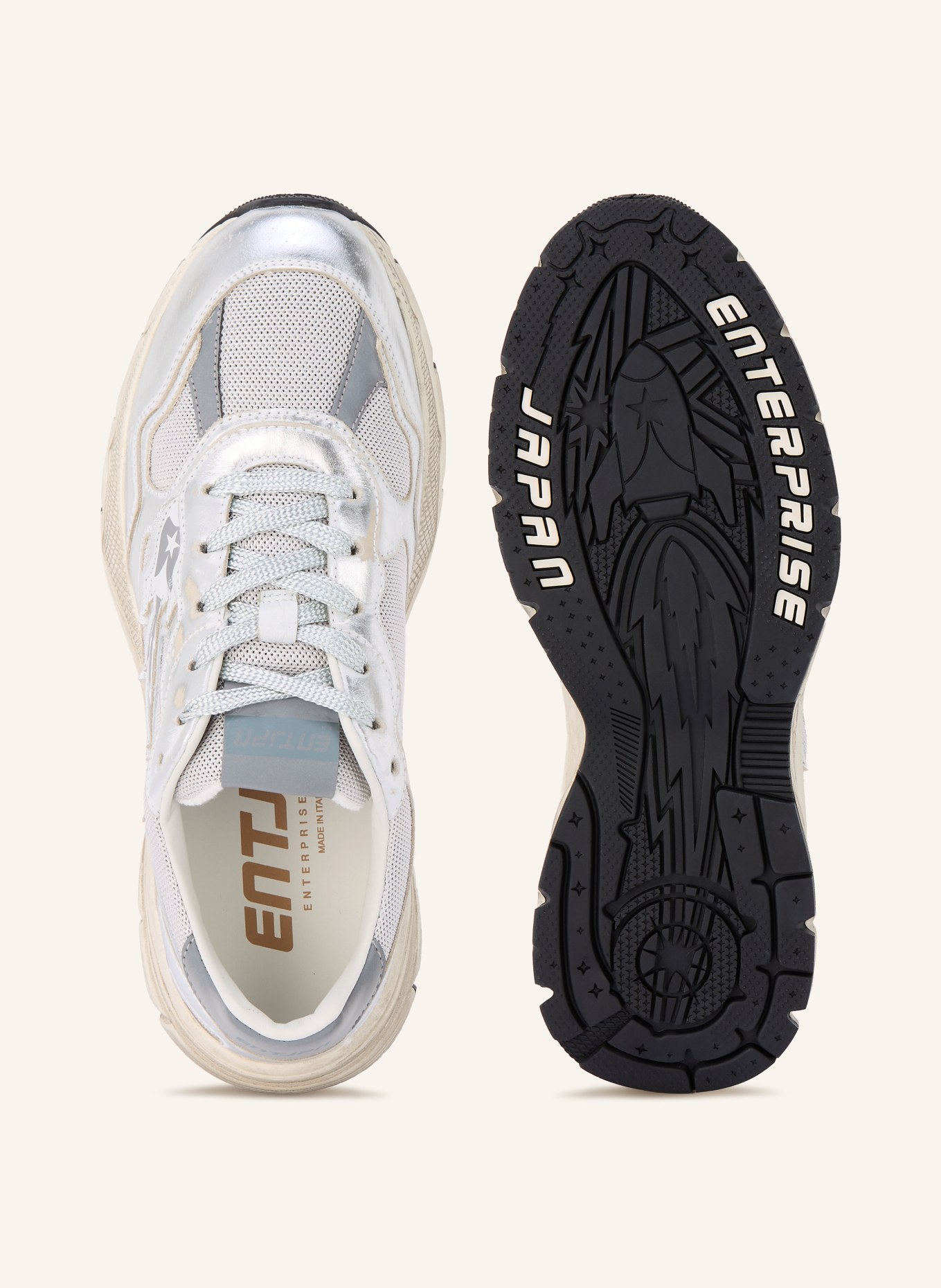 ENTERPRISE JAPAN Buty sportowe RUN ROCKET: SREBRNY