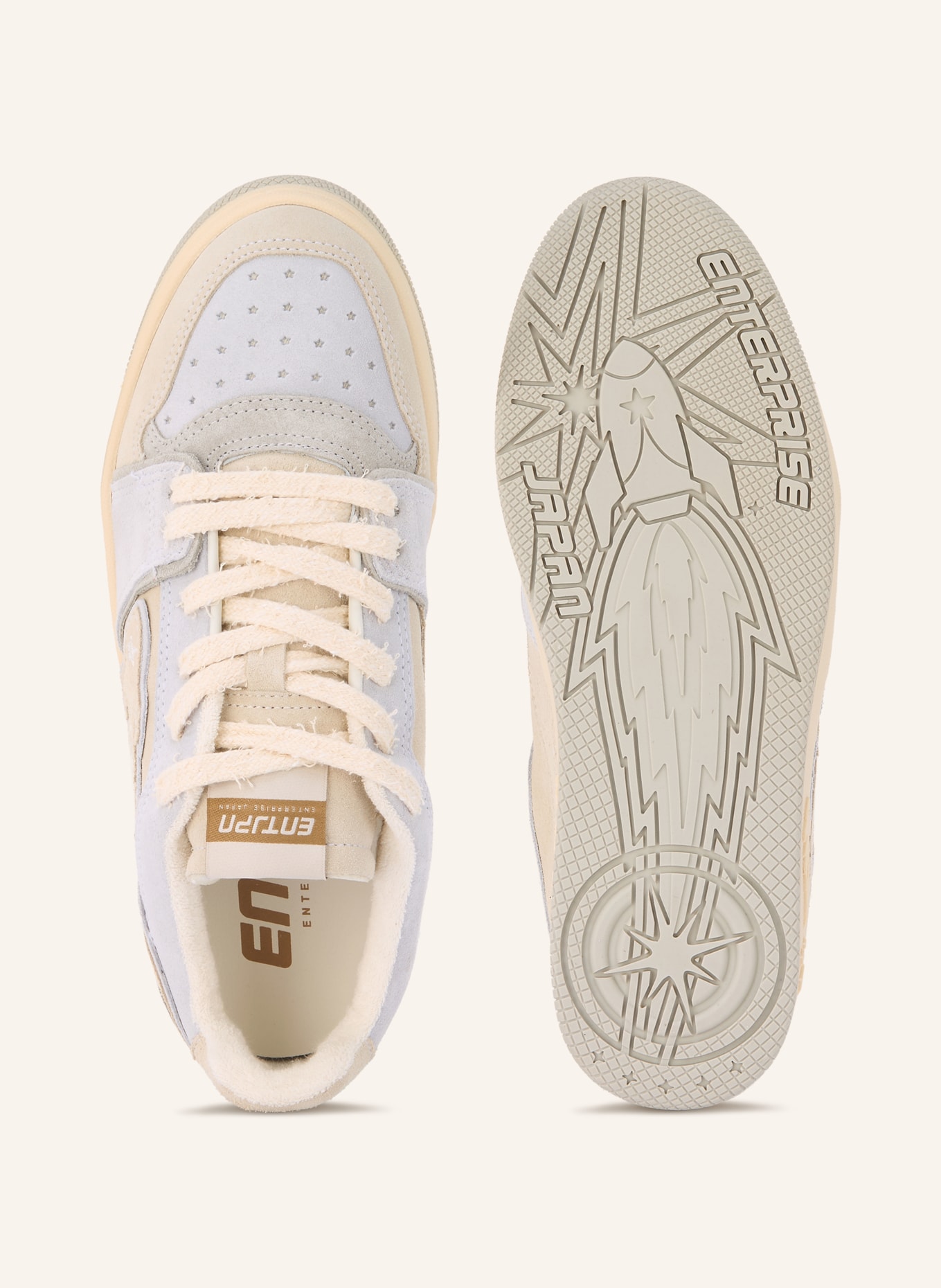 ENTERPRISE JAPAN Buty sportowe EGG ROCKET: JASNOCZARY / BIAŁY