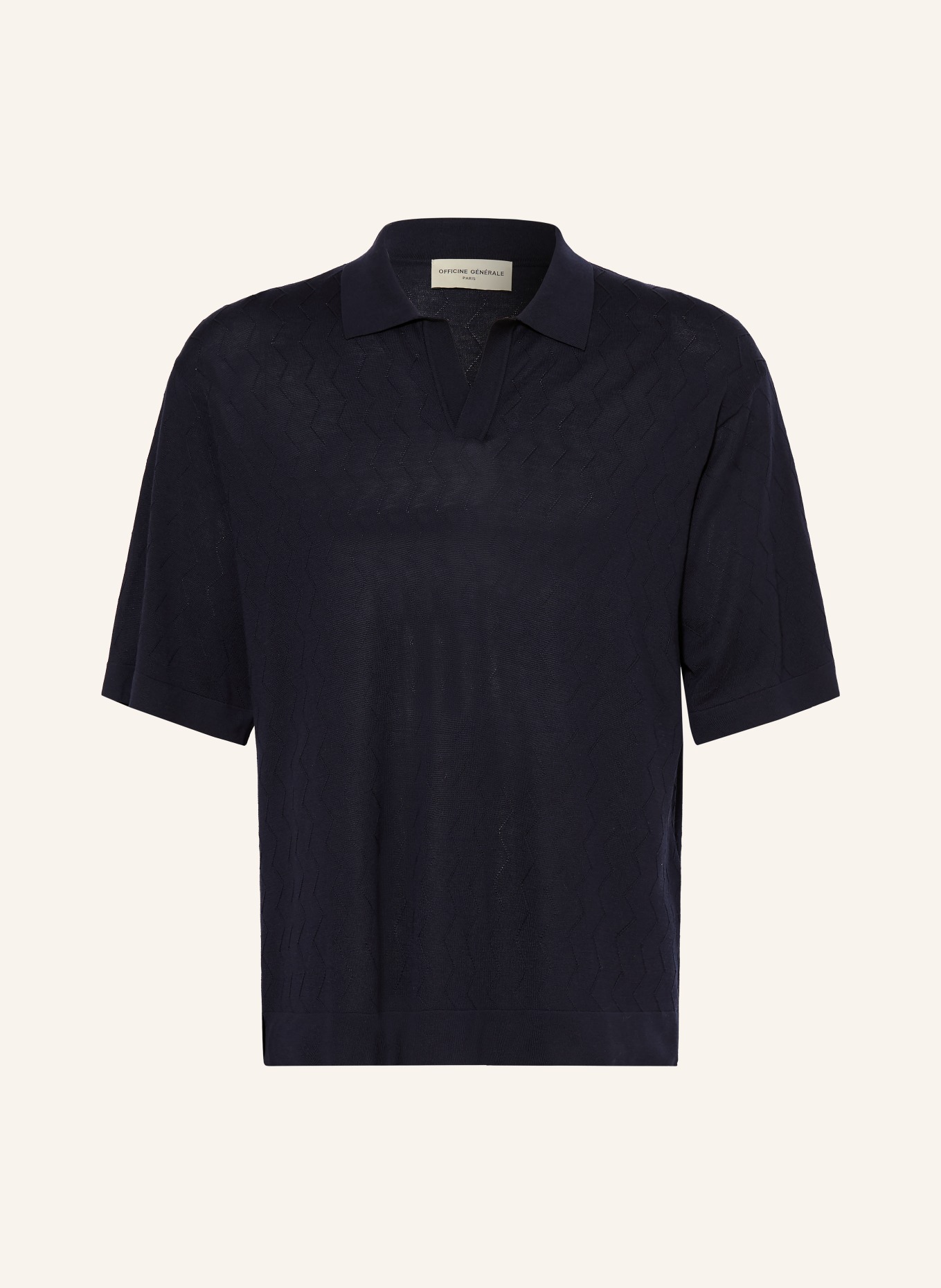 Officine Générale Polo en maille: BLEU FONCÉ