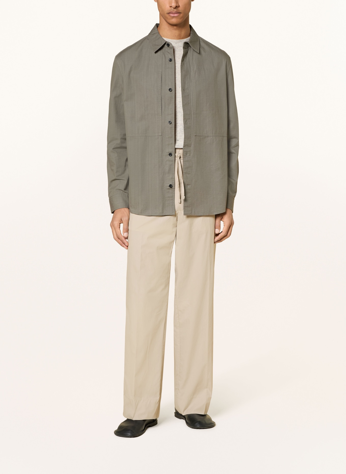 Officine Générale NILSON-broek in joggingstijl, wijde pasvorm: BEIGE