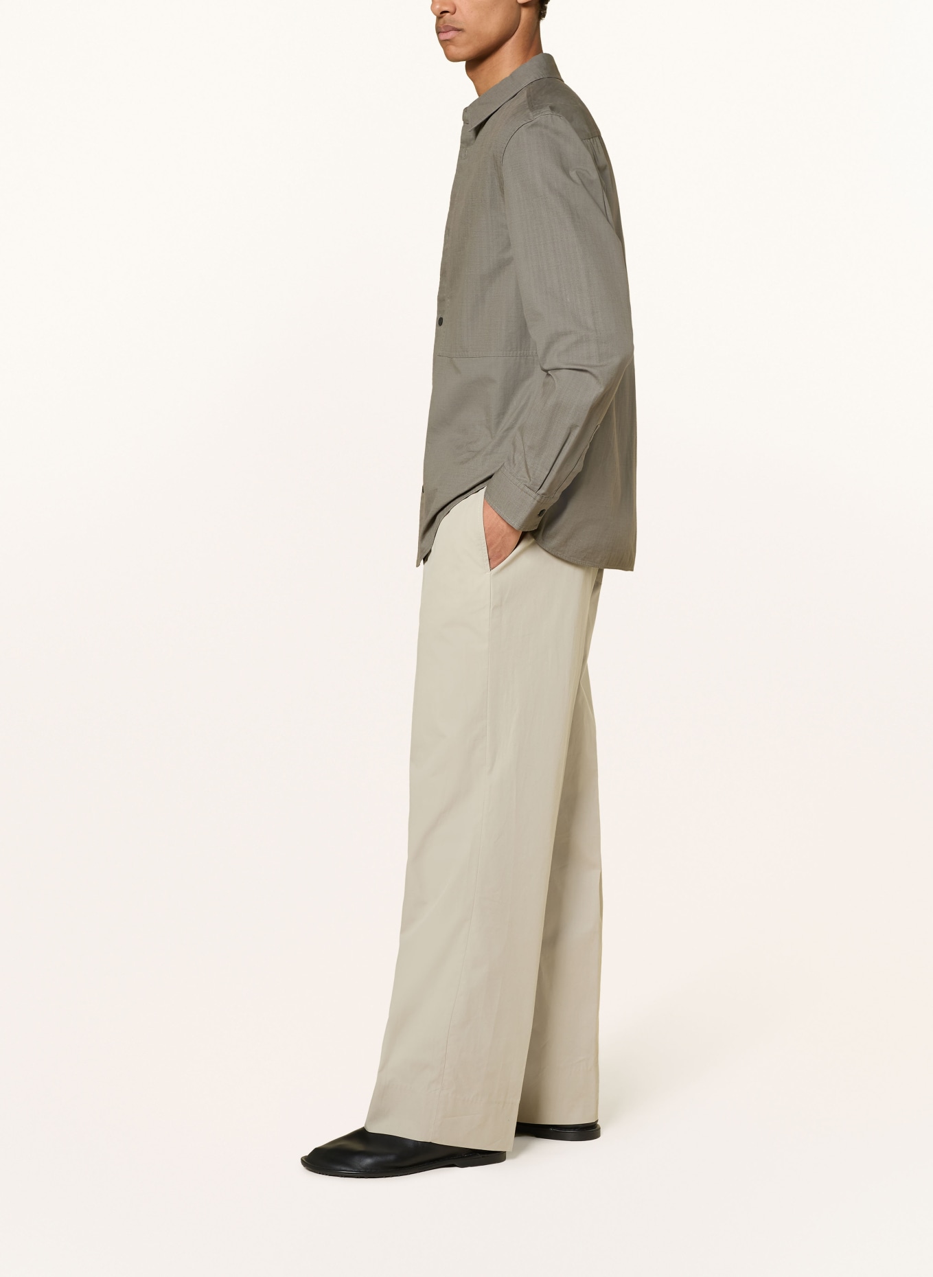 Officine Générale NILSON-broek in joggingstijl, wijde pasvorm: BEIGE