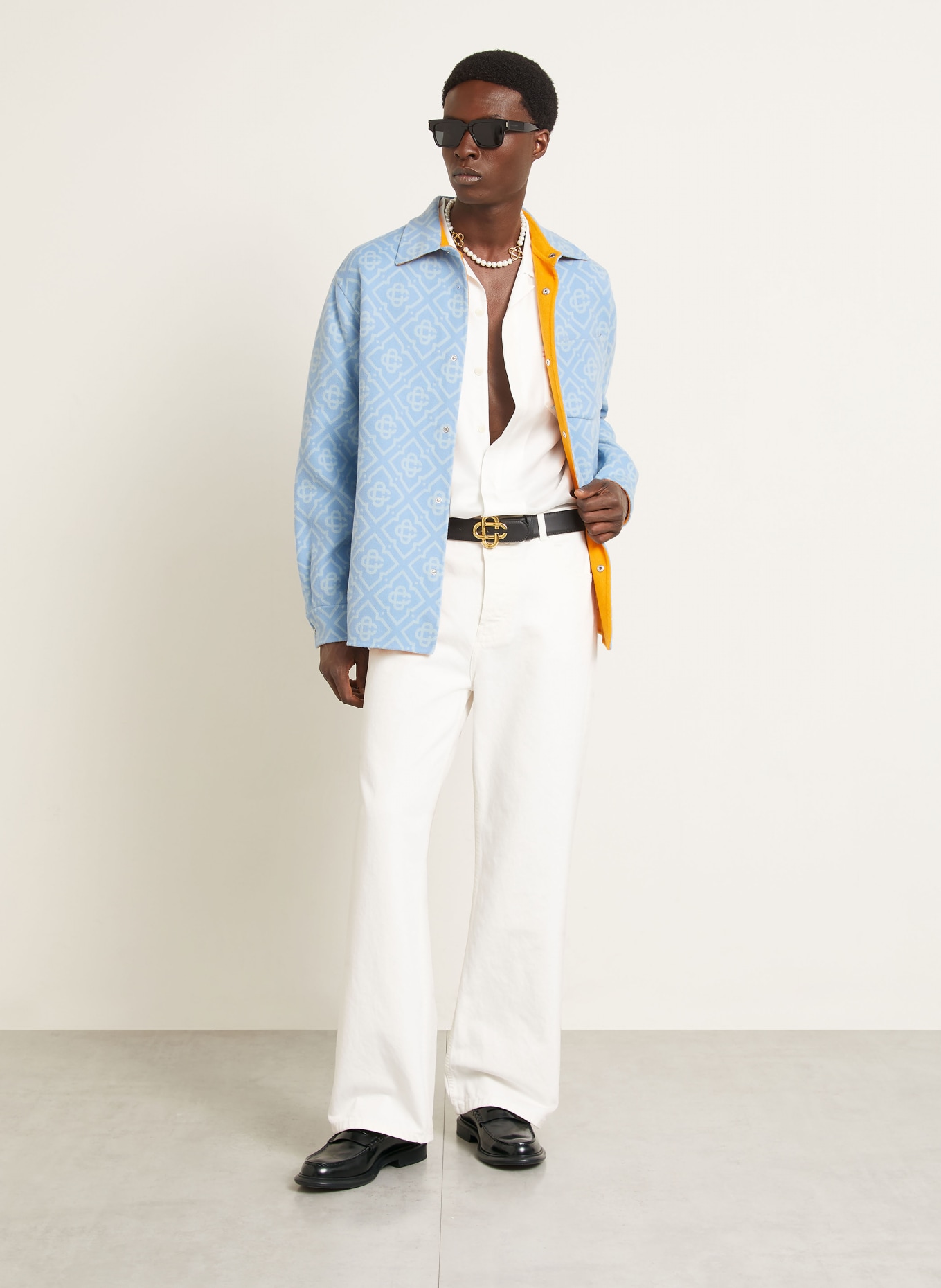 Casablanca Outer jacket: LIGHT BLUE / CREAM