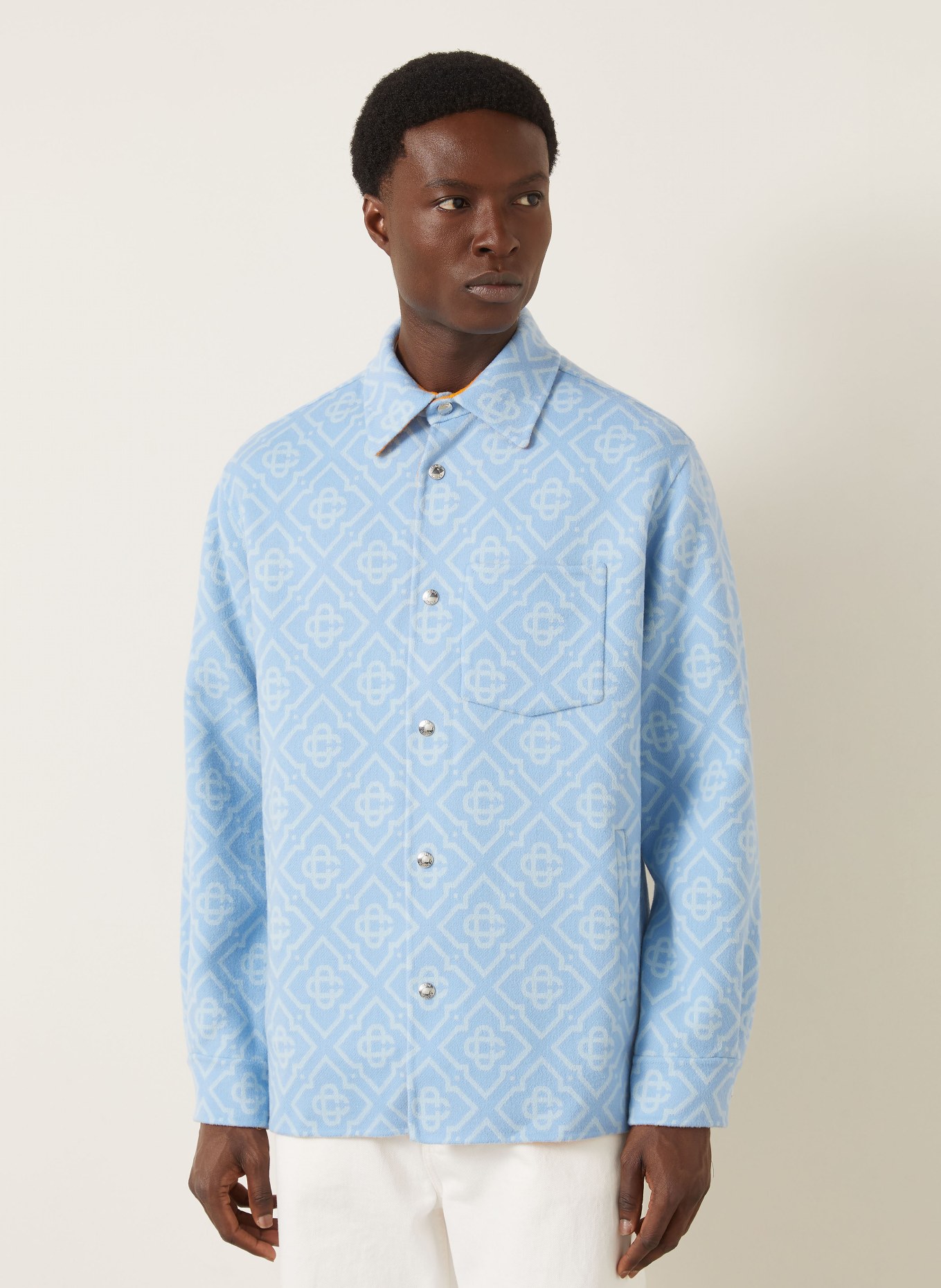 Casablanca Outer jacket: LIGHT BLUE / CREAM