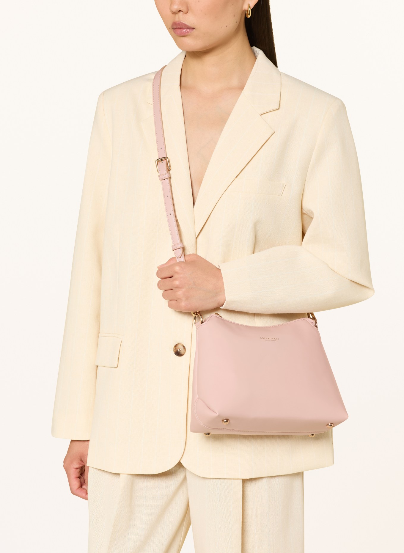 SEIDENFELT Schoudertas SUNDBY: ROZE / GOUD