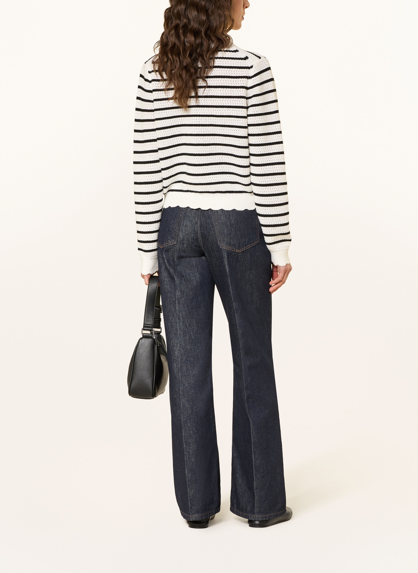 DRYKORN Pullover VILSA: ECRU / SCHWARZ