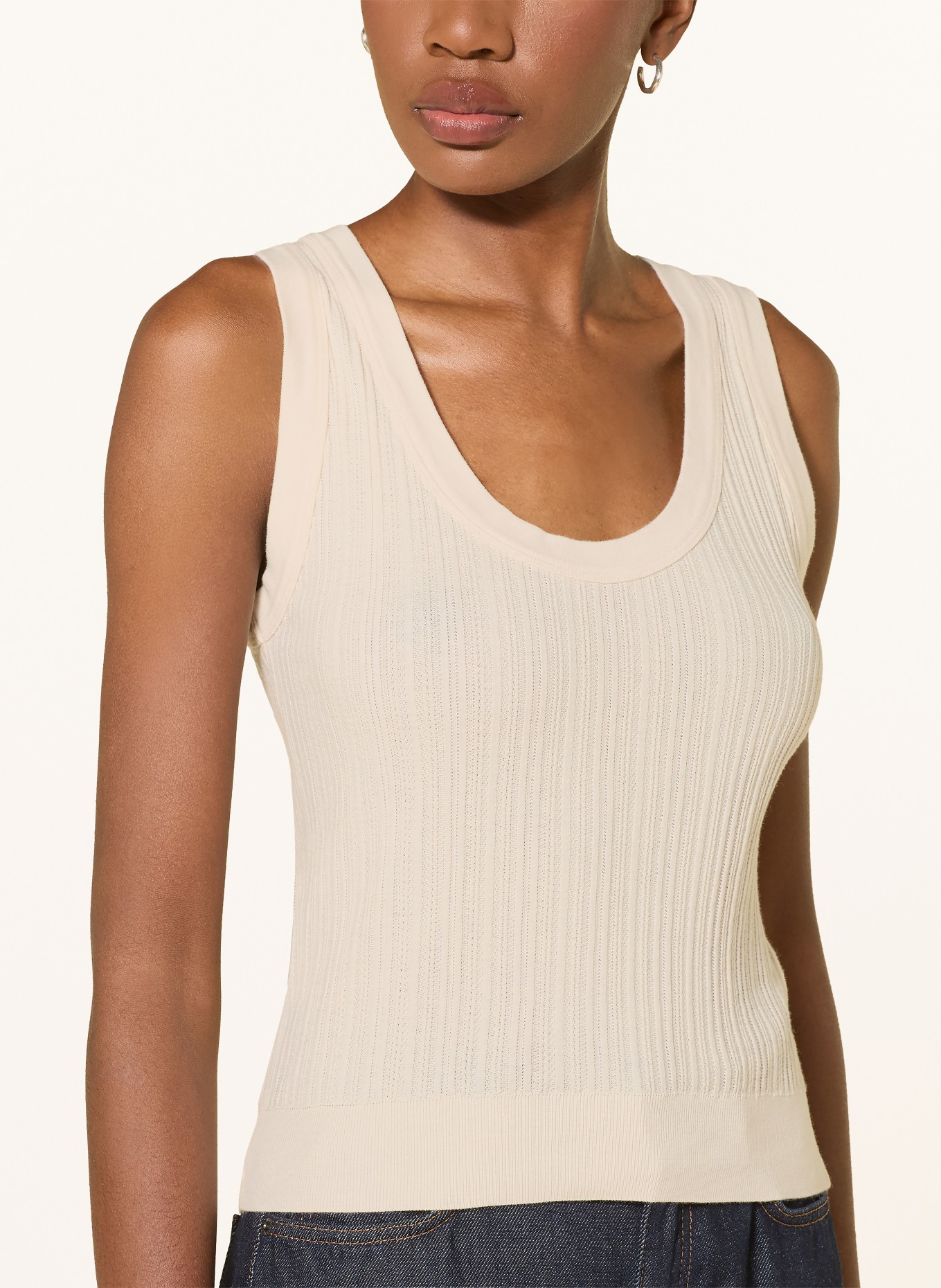 DRYKORN Gebreide top SULENA: ECRU