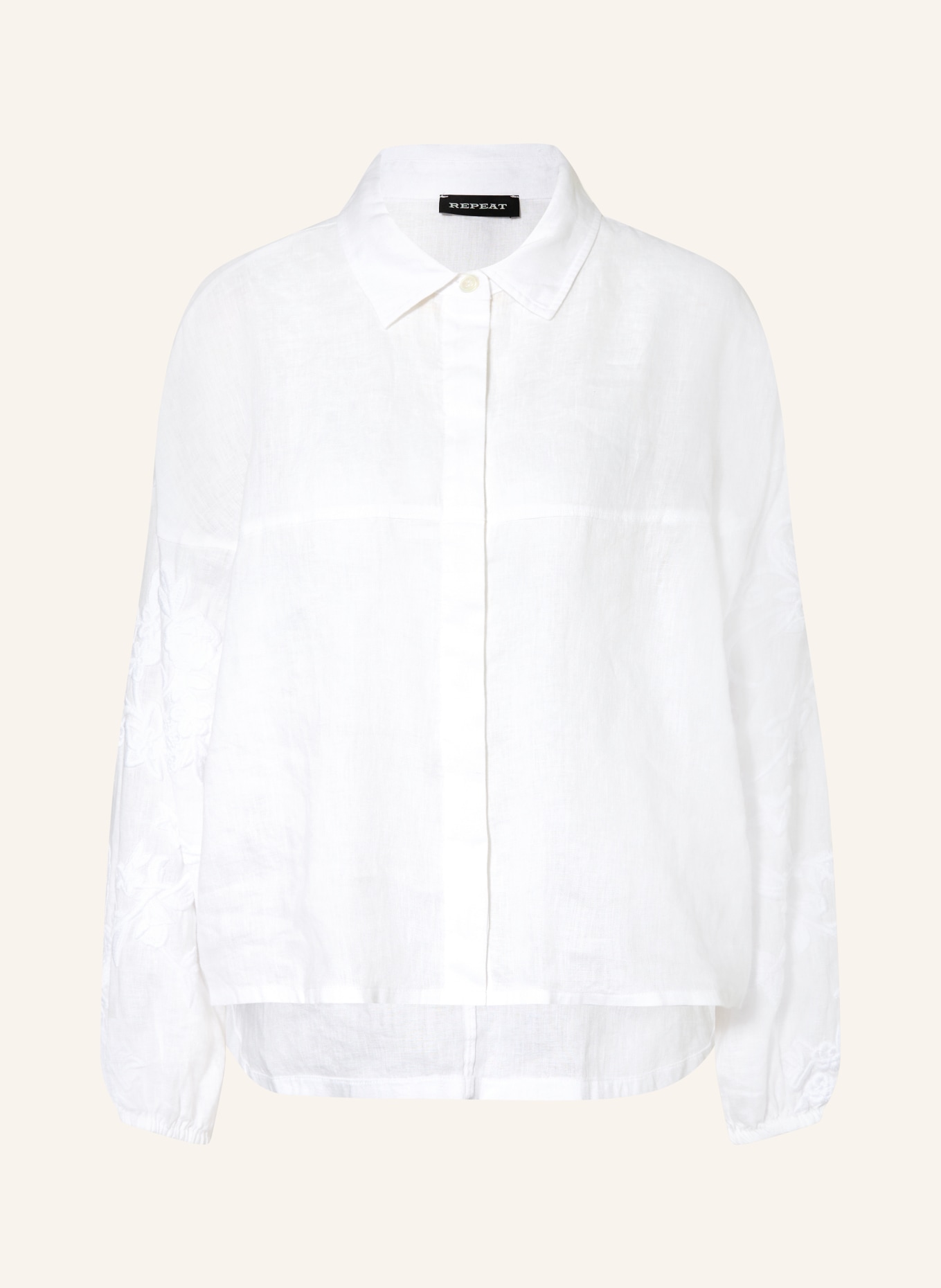REPEAT Hemdbluse: WEISS
