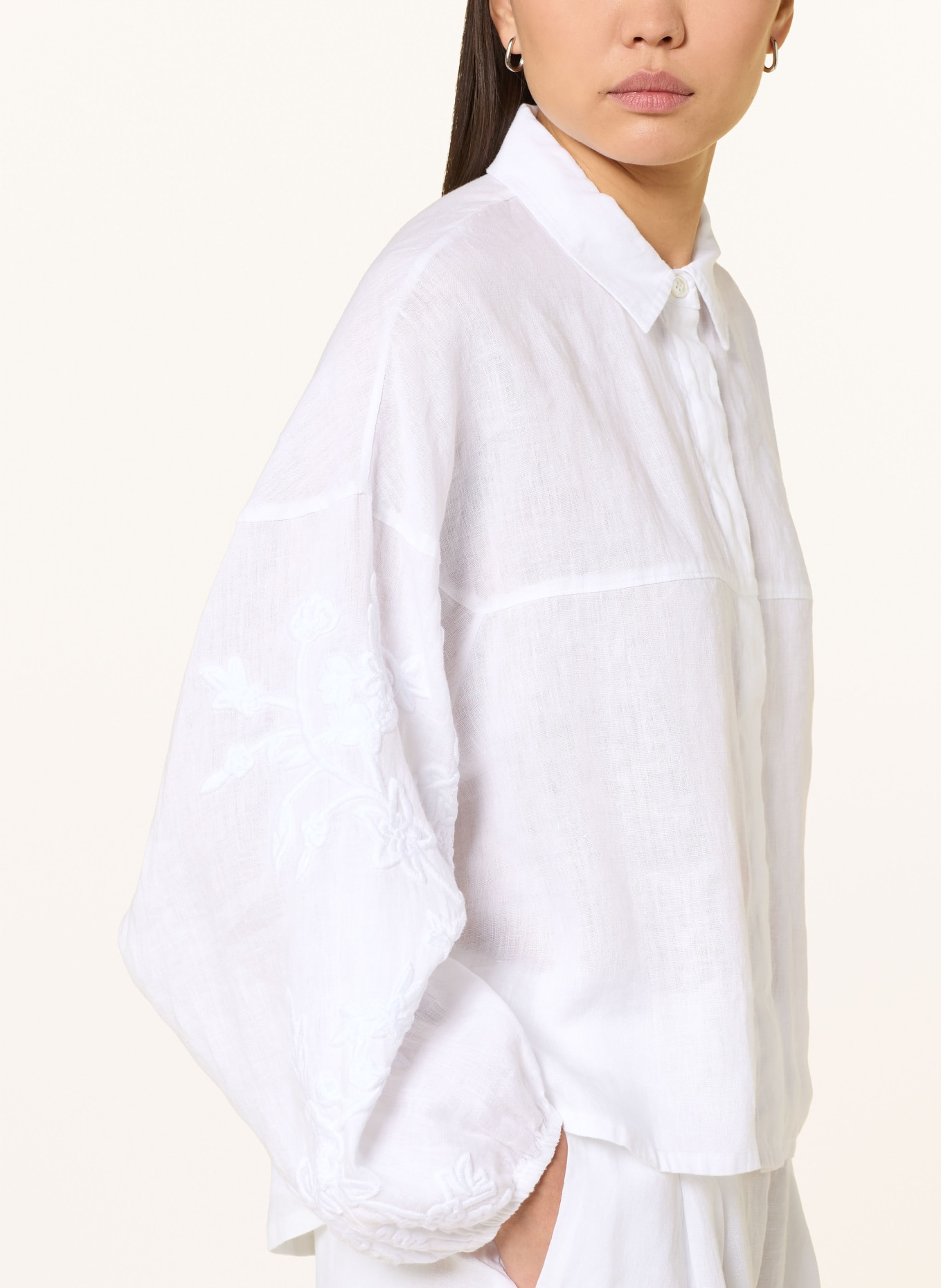 REPEAT Hemdbluse: WEISS
