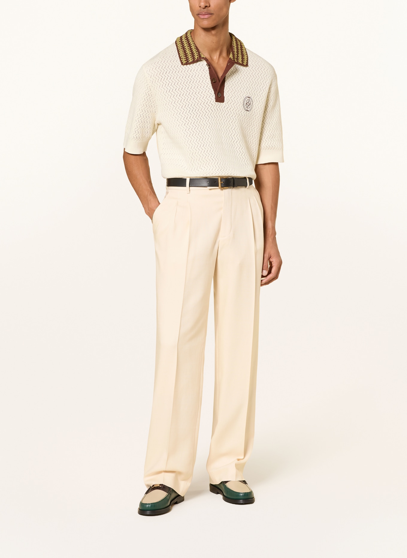 DRÔLE DE MONSIEUR Broek GOLFEUR Regular Fit: CRÈME
