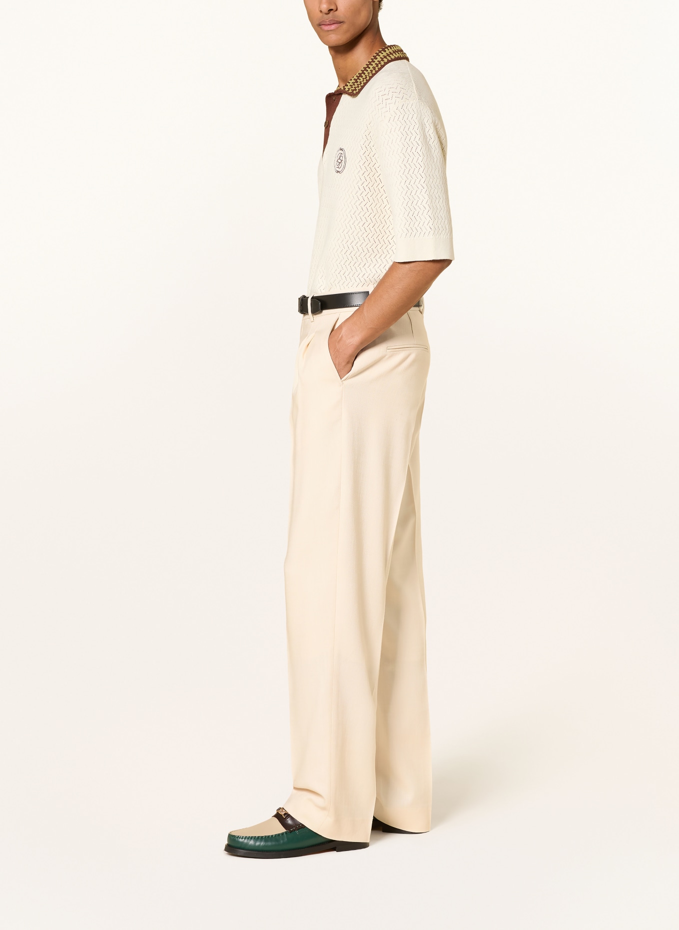 DRÔLE DE MONSIEUR Broek GOLFEUR Regular Fit: CRÈME