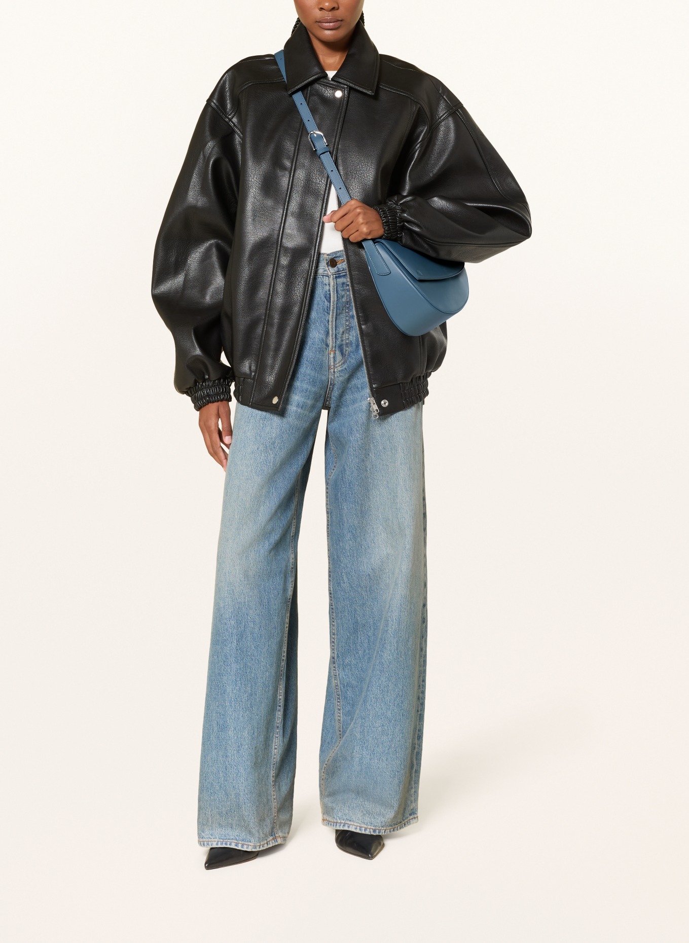 KAAI Taška přes rameno REBEL: MODRÁ / STŘÍBRNÁ