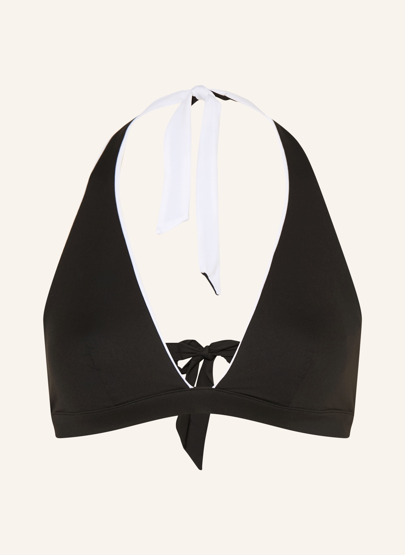 Max Mara BEACHWEAR Neckholder-Bikini-Top ABAZIA zum Wenden: SCHWARZ / WEISS