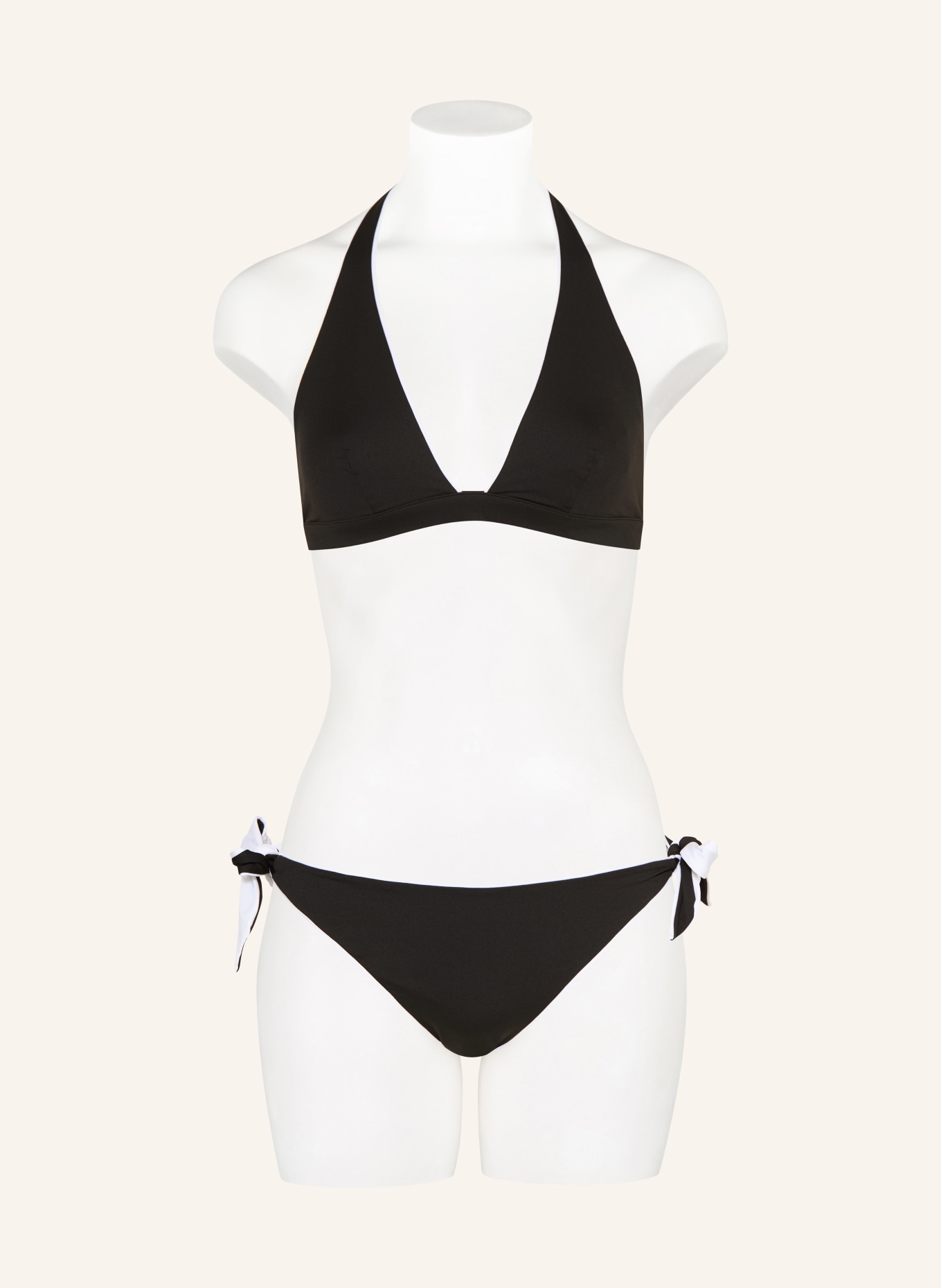 Max Mara BEACHWEAR Neckholder-Bikini-Top ABAZIA zum Wenden: SCHWARZ / WEISS