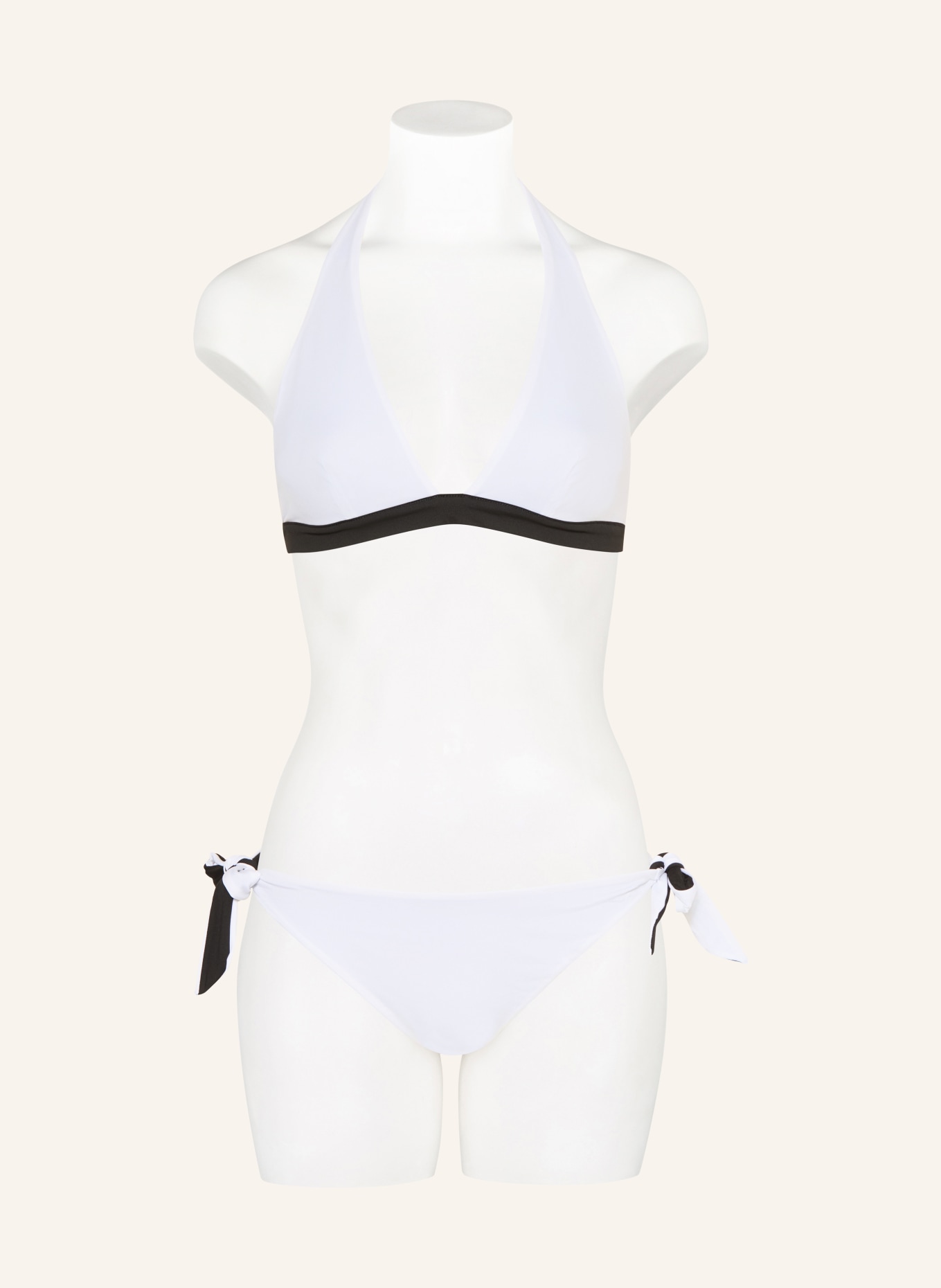 Max Mara BEACHWEAR Neckholder-Bikini-Top ABAZIA zum Wenden: SCHWARZ / WEISS