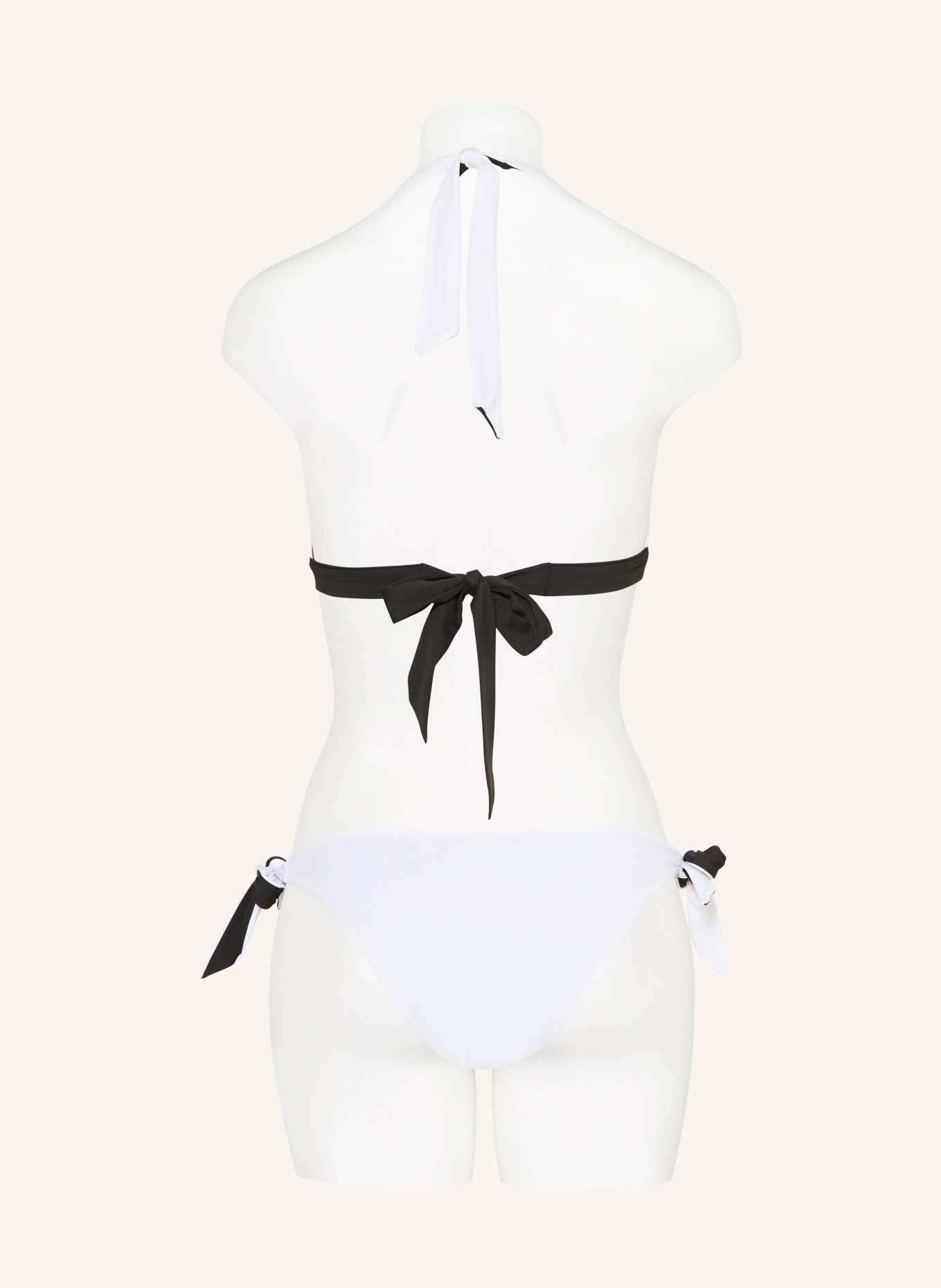 Max Mara BEACHWEAR Neckholder-Bikini-Top ABAZIA zum Wenden: SCHWARZ / WEISS