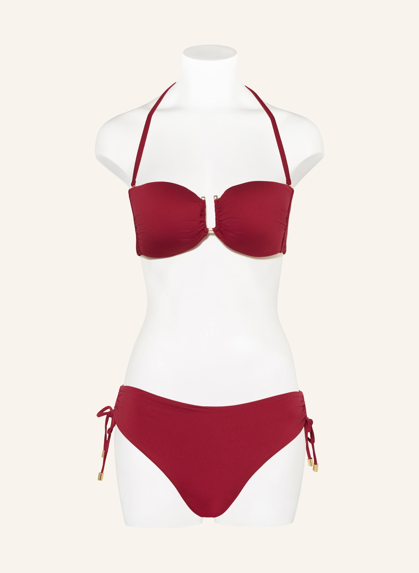 Max Mara BEACHWEAR Podstawowe figi bikini SANDRA: CIEMNOCZERWONY