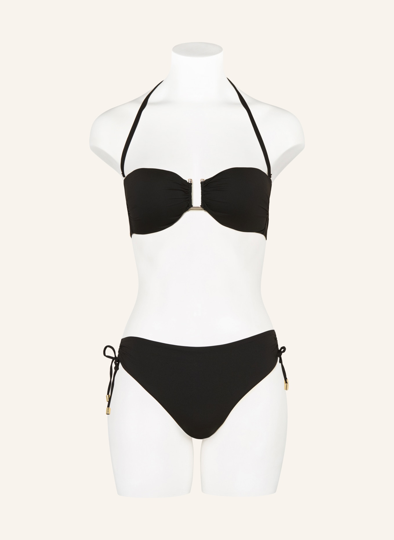 Max Mara BEACHWEAR Top bikini typu bandeau AMELIA: CZARNY