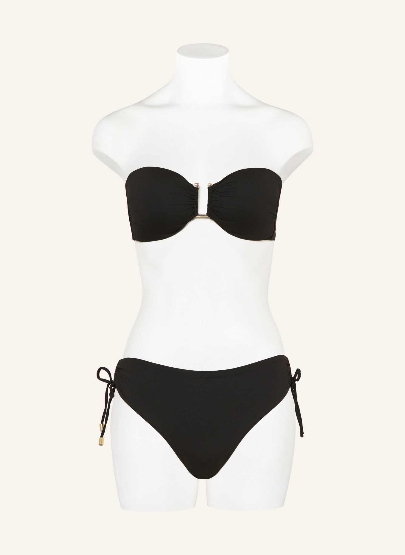 Max Mara BEACHWEAR Top bikini typu bandeau AMELIA: CZARNY