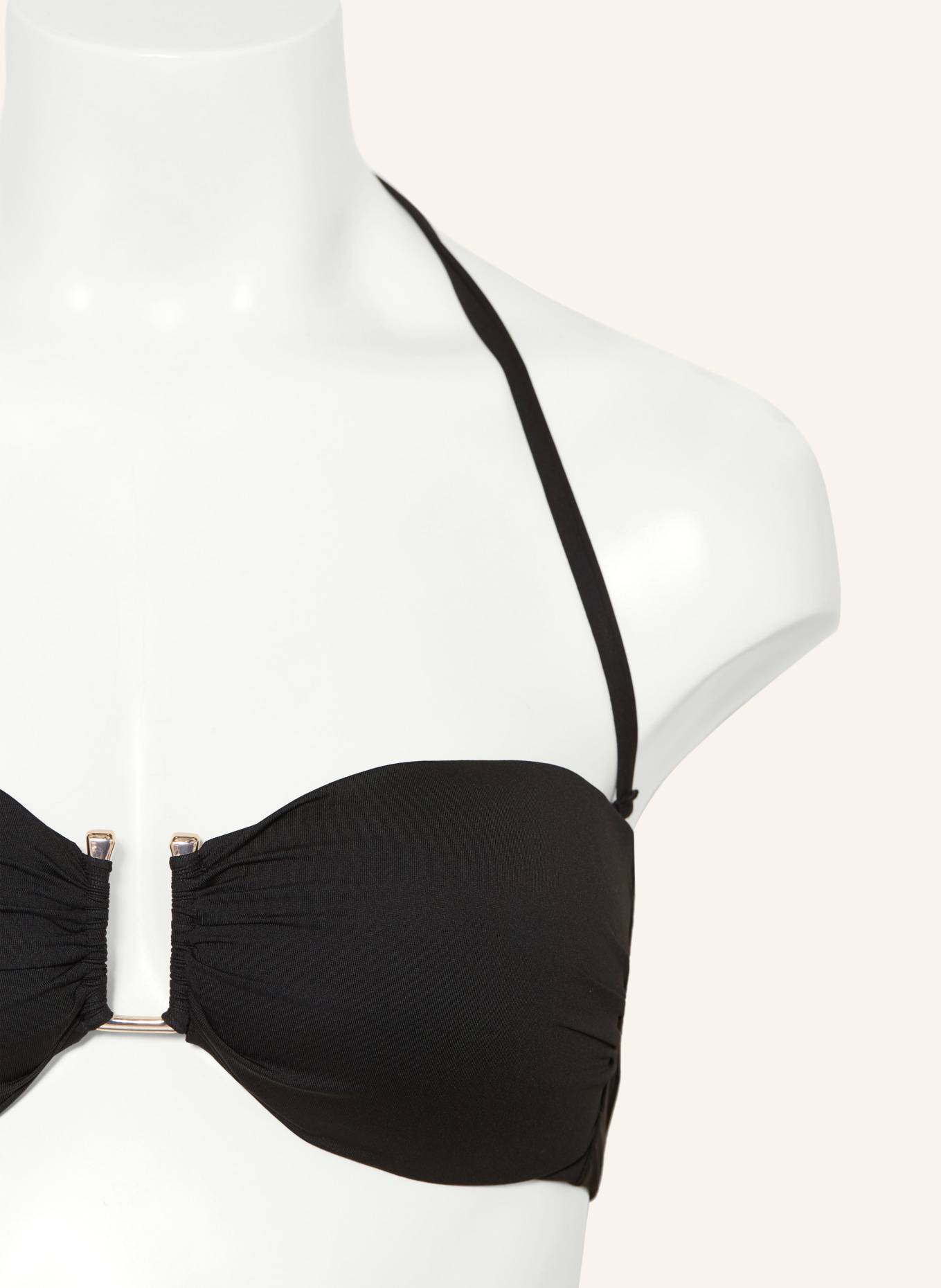 Max Mara BEACHWEAR Top bikini typu bandeau AMELIA: CZARNY