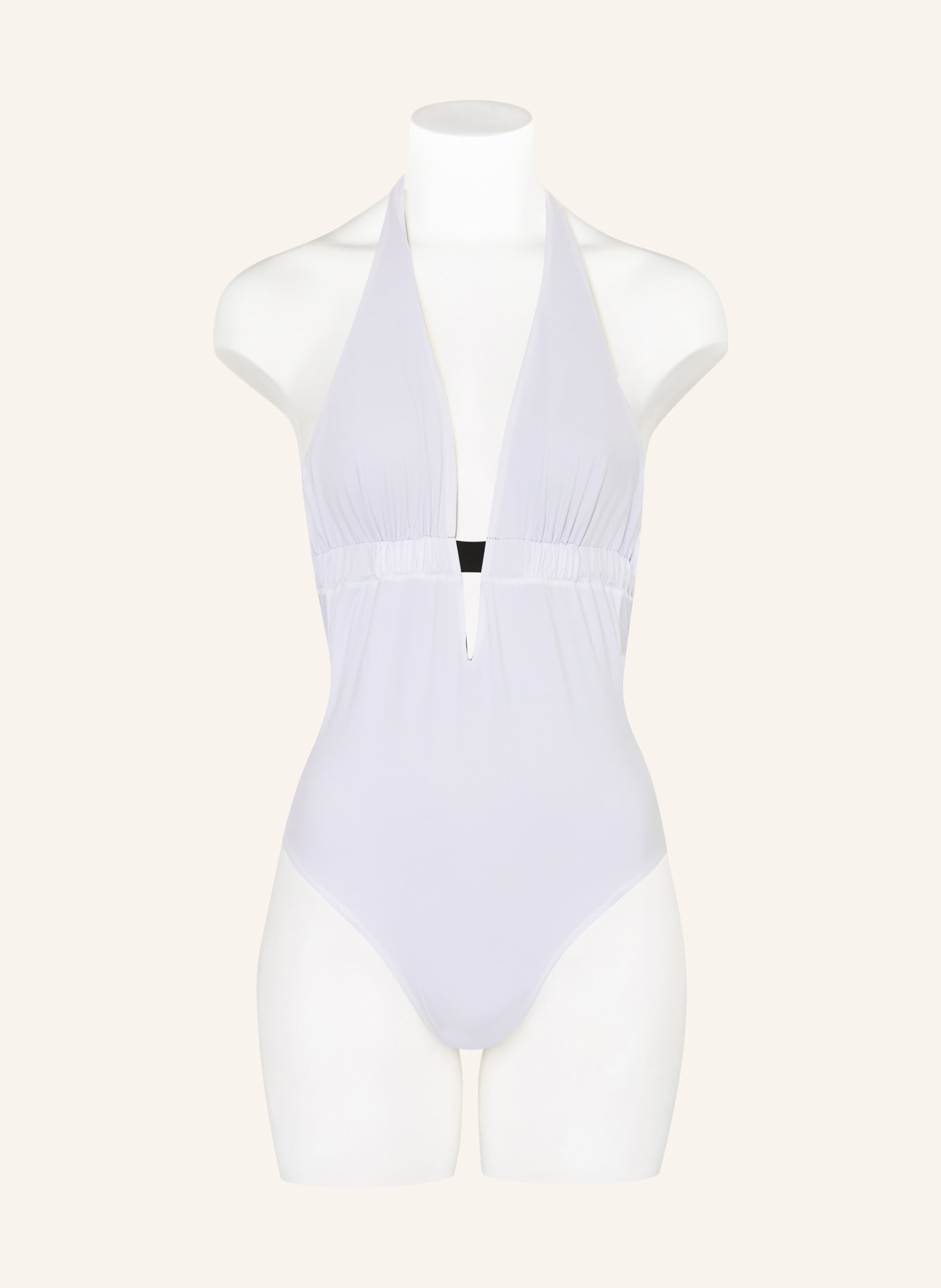 Max Mara BEACHWEAR BCCHCHENZIA halter-neck swimsuit with cut-out: BLACK