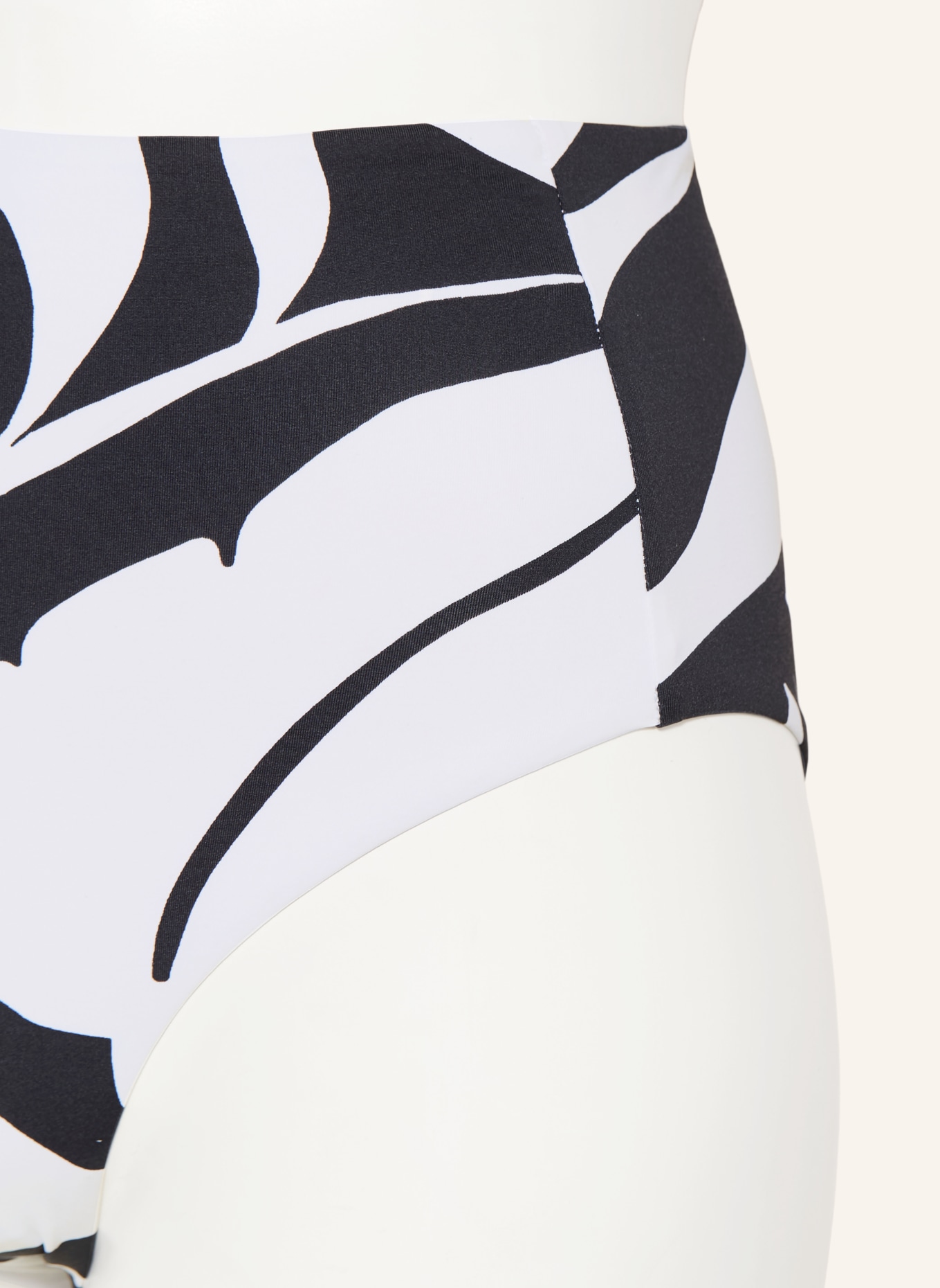 Max Mara BEACHWEAR Spodenki bikini z wysokim stanem STILLA: CZARNY / BIAŁY