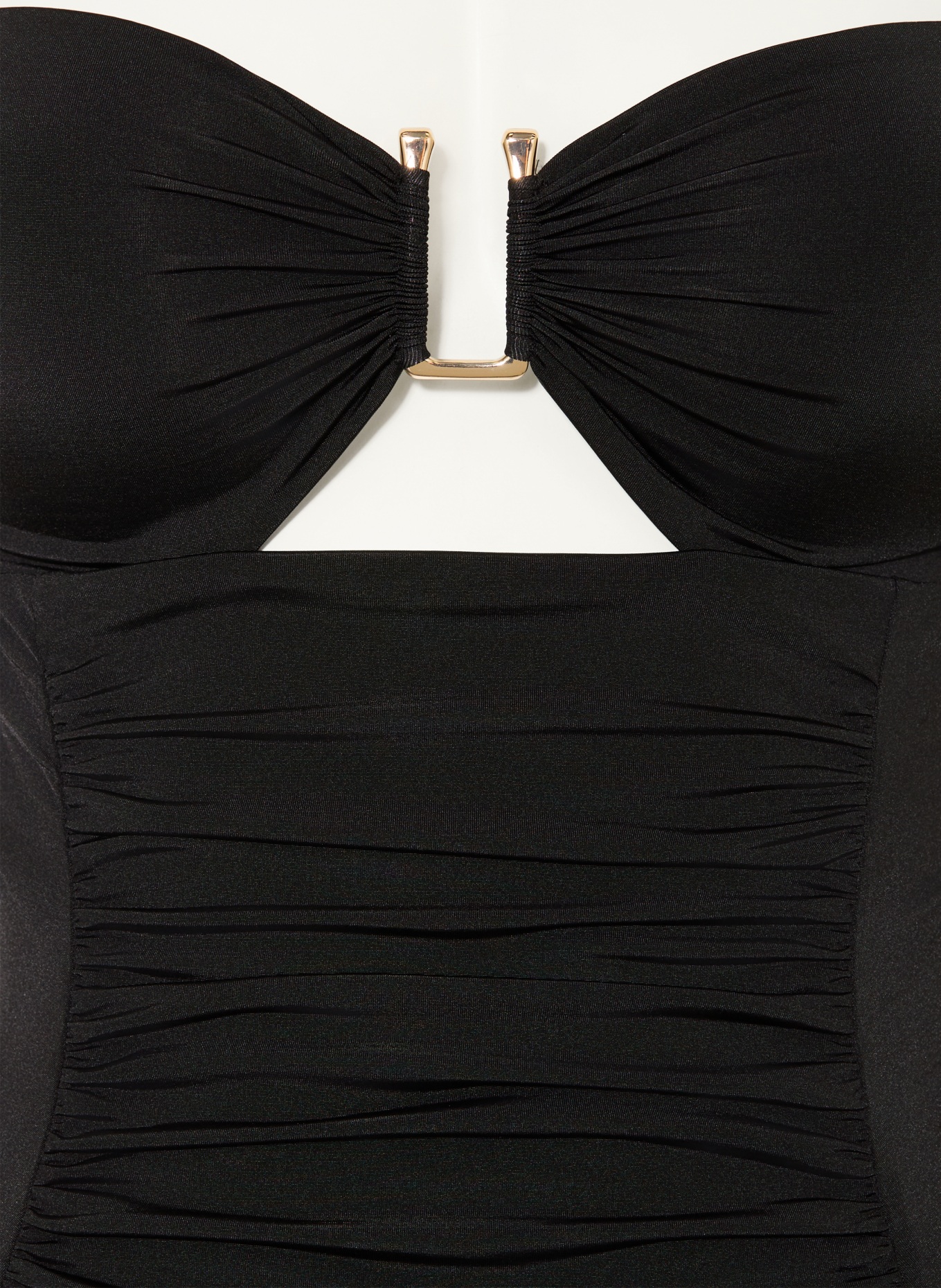 Max Mara BEACHWEAR Bandeau plavky BCHCURVA s výřezem: ČERNÁ