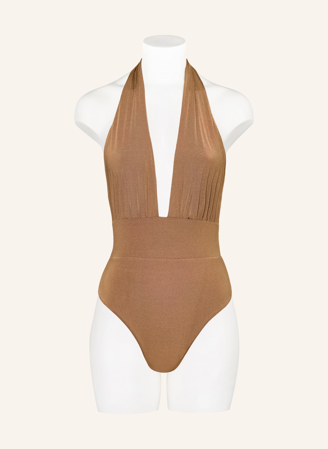 Max Mara BEACHWEAR Neckholder-Badeanzug BCHCALLE: BEIGE