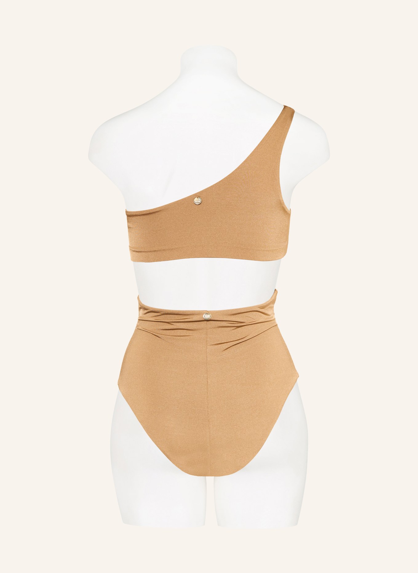 Max Mara BEACHWEAR Top bikini na jedno ramię ALISIA: CAMELOWY