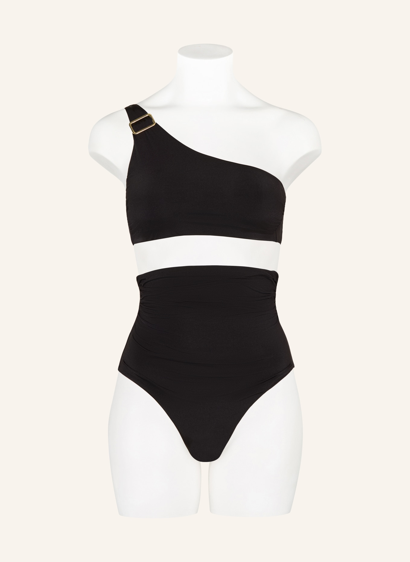 Max Mara BEACHWEAR Top bikini na jedno ramię ALISIA: CZARNY