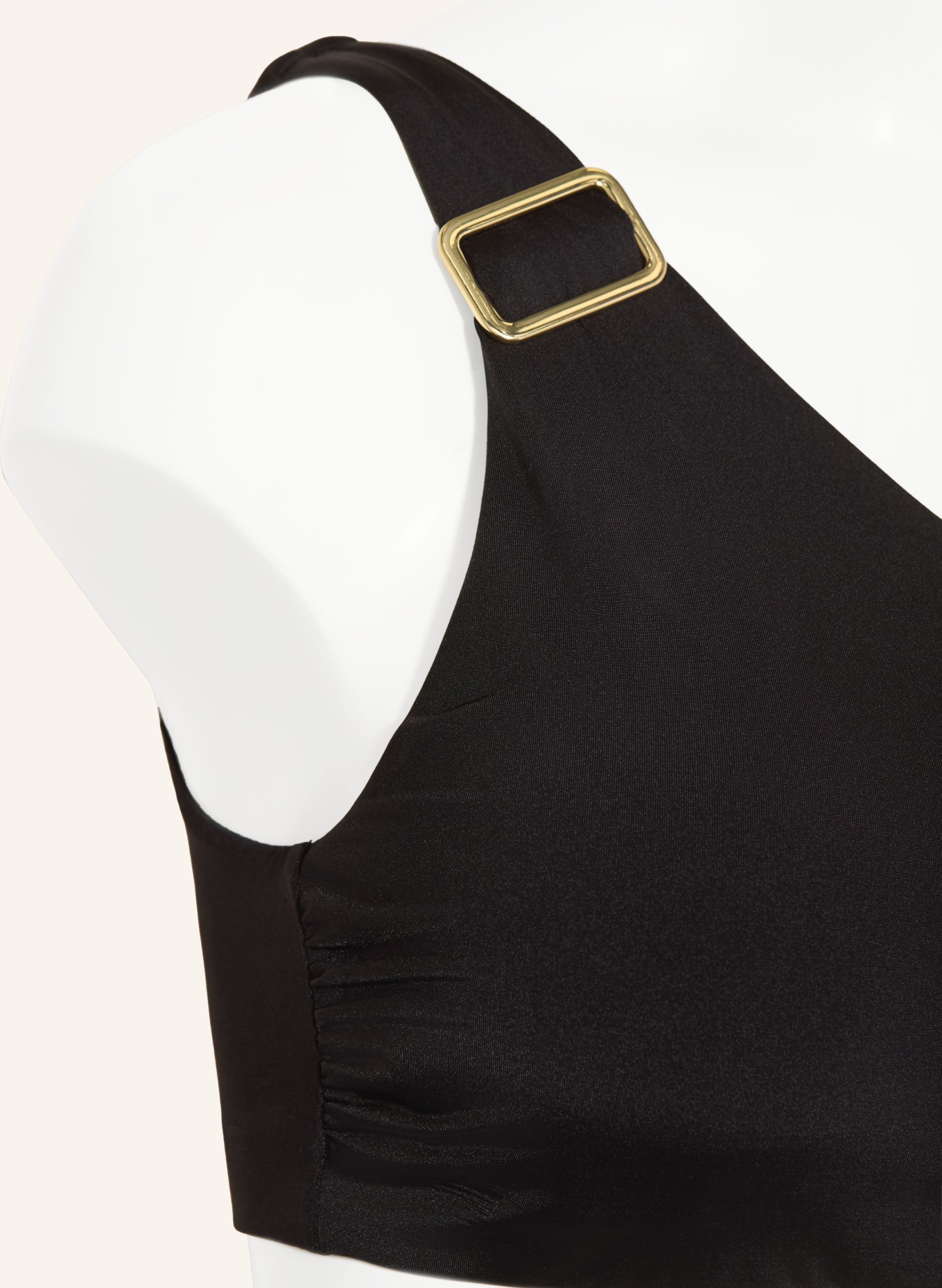 Max Mara BEACHWEAR Top bikini na jedno ramię ALISIA: CZARNY