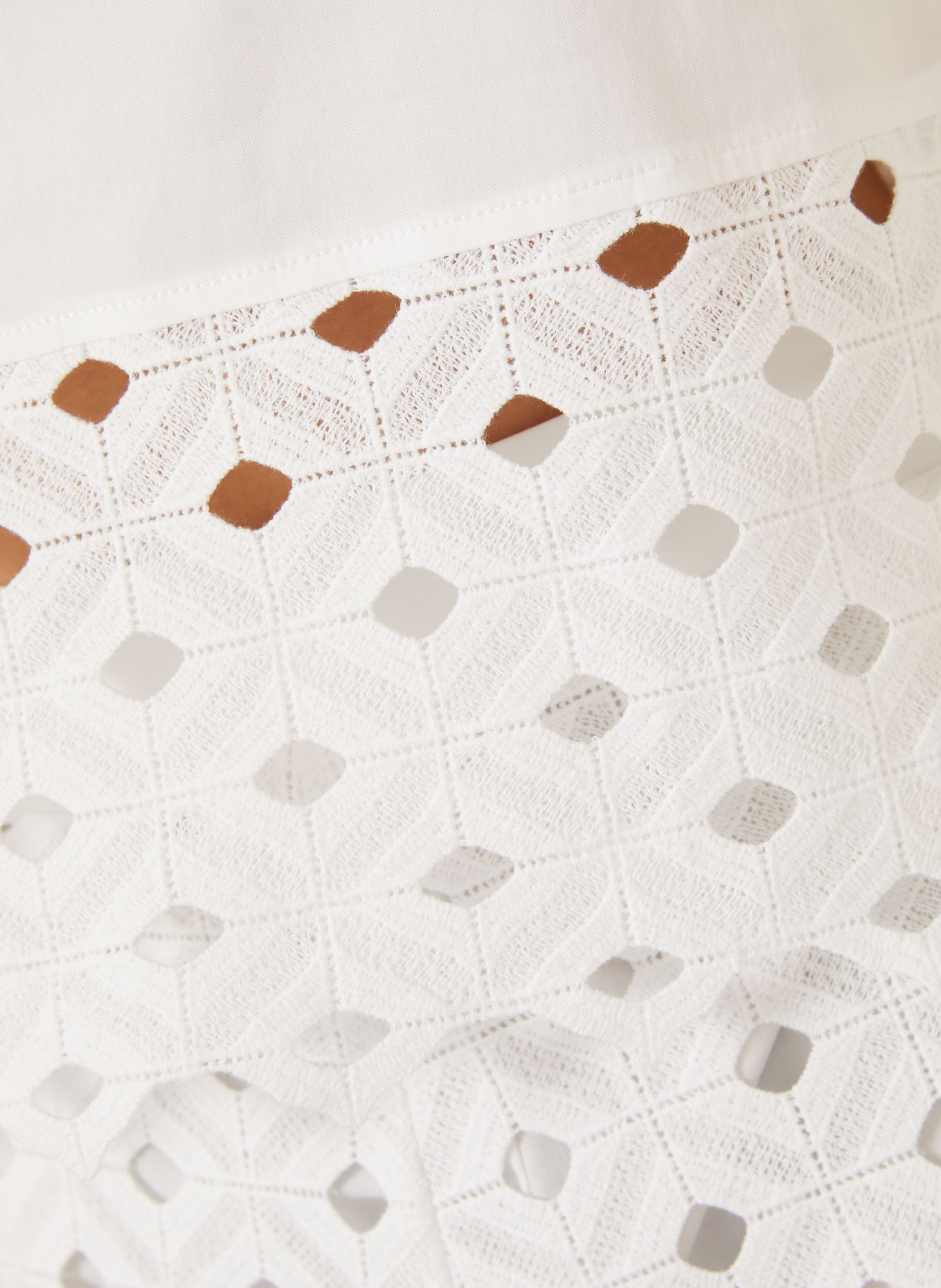 Max Mara BEACHWEAR Top MAGGIO in een mix van materialen: WIT