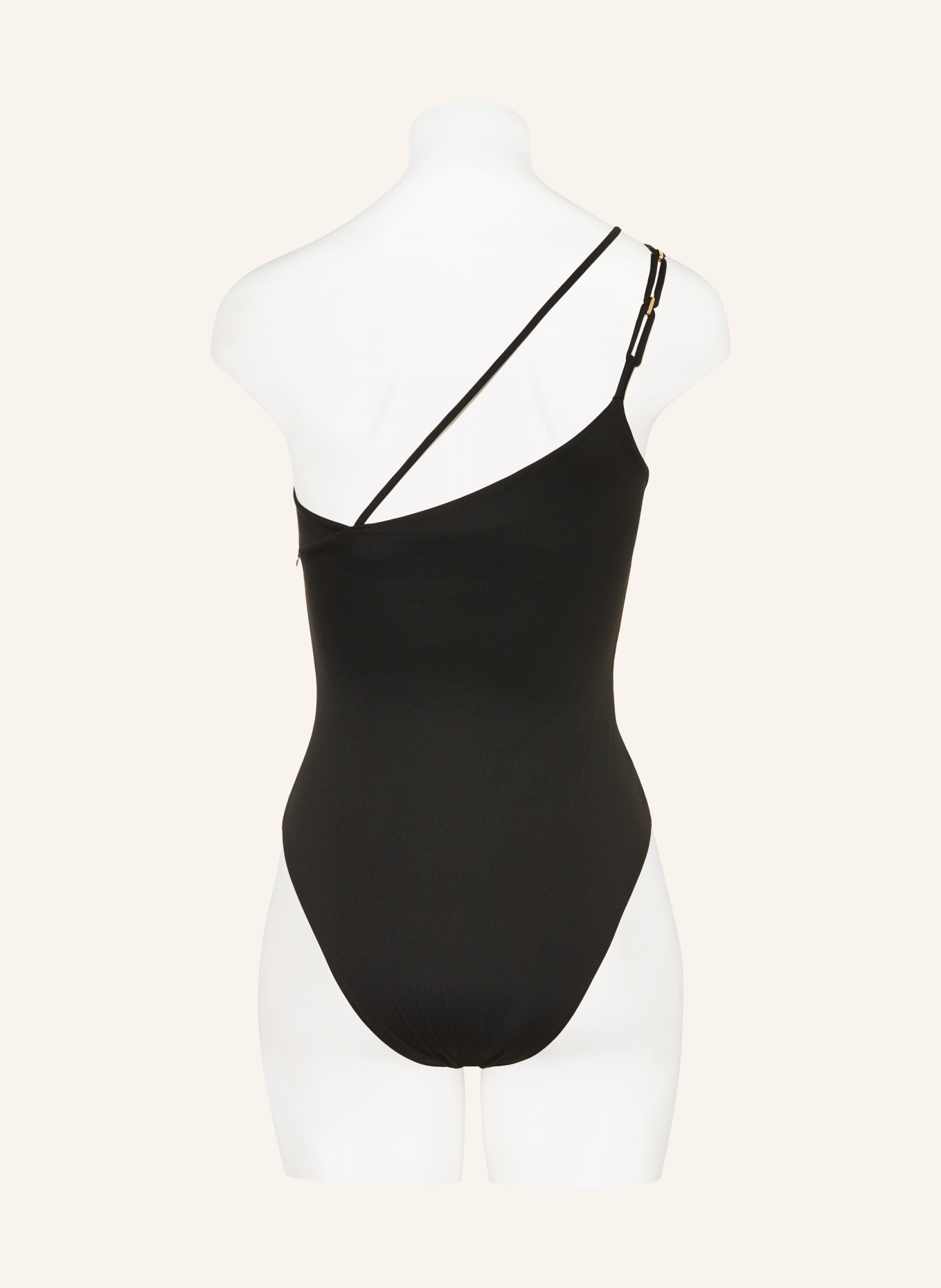 Max Mara BEACHWEAR One-Shoulder-Badeanzug BCHCAPPA: SCHWARZ
