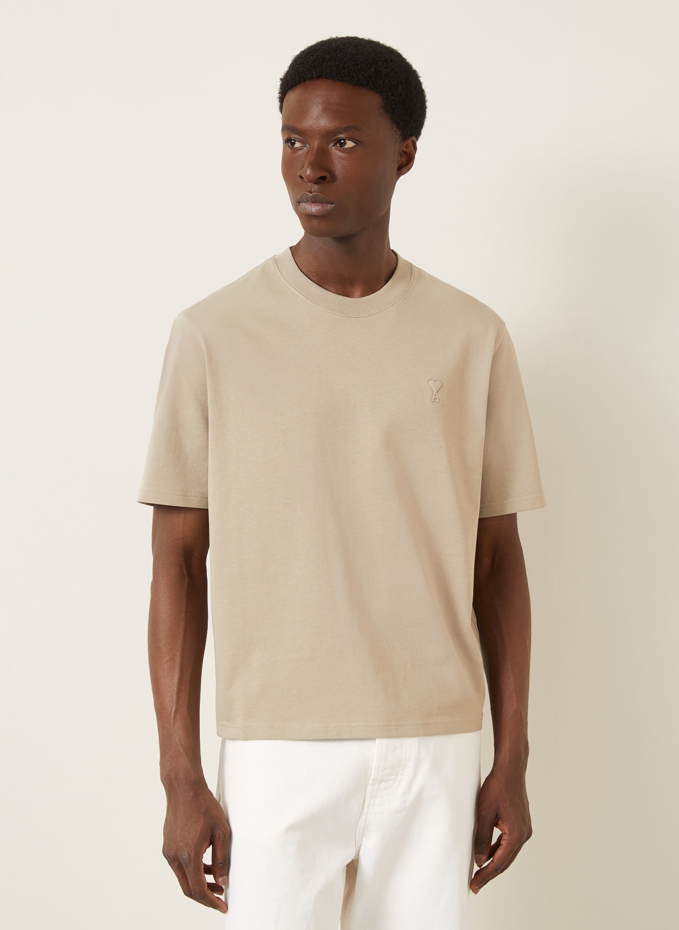 AMI PARIS T-Shirt: TAUPE