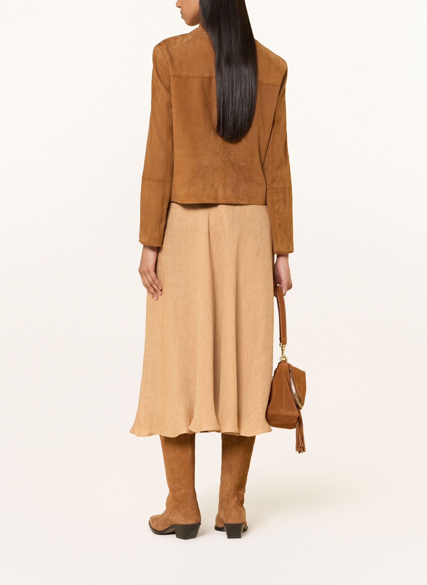 MARELLA Spódnica z lnu: CAMELOWY