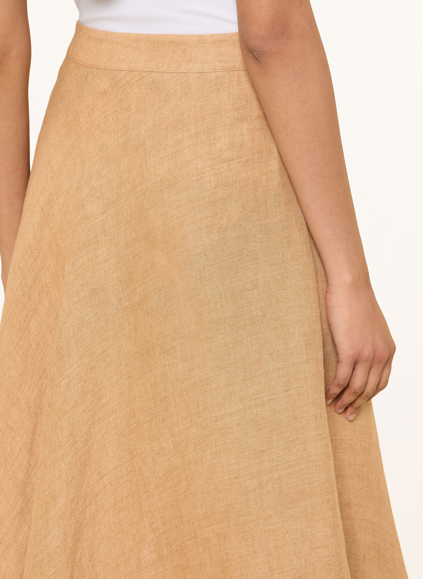 MARELLA Spódnica z lnu: CAMELOWY