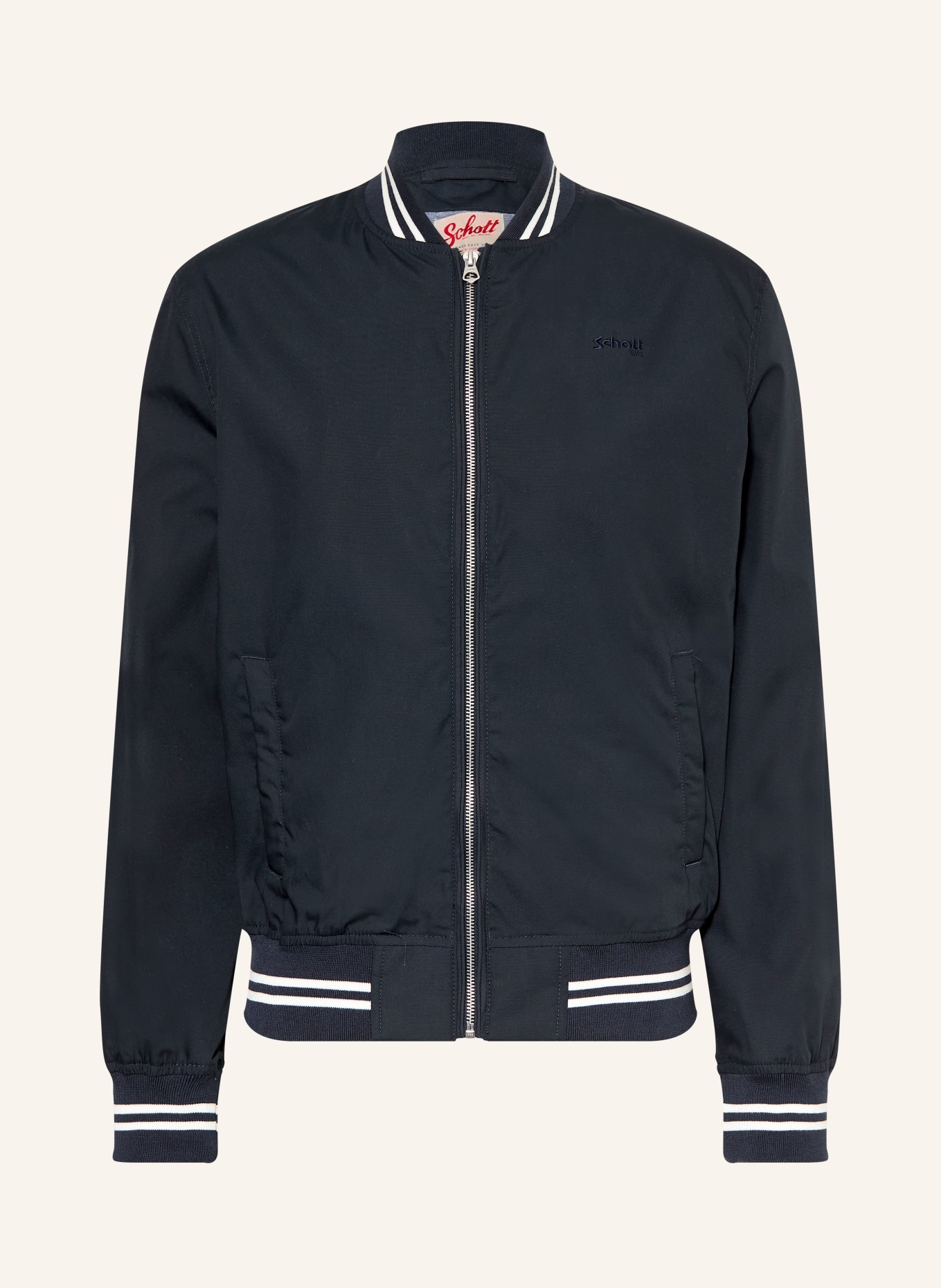 Schott NYC Bomber jacket: DARK BLUE / WHITE