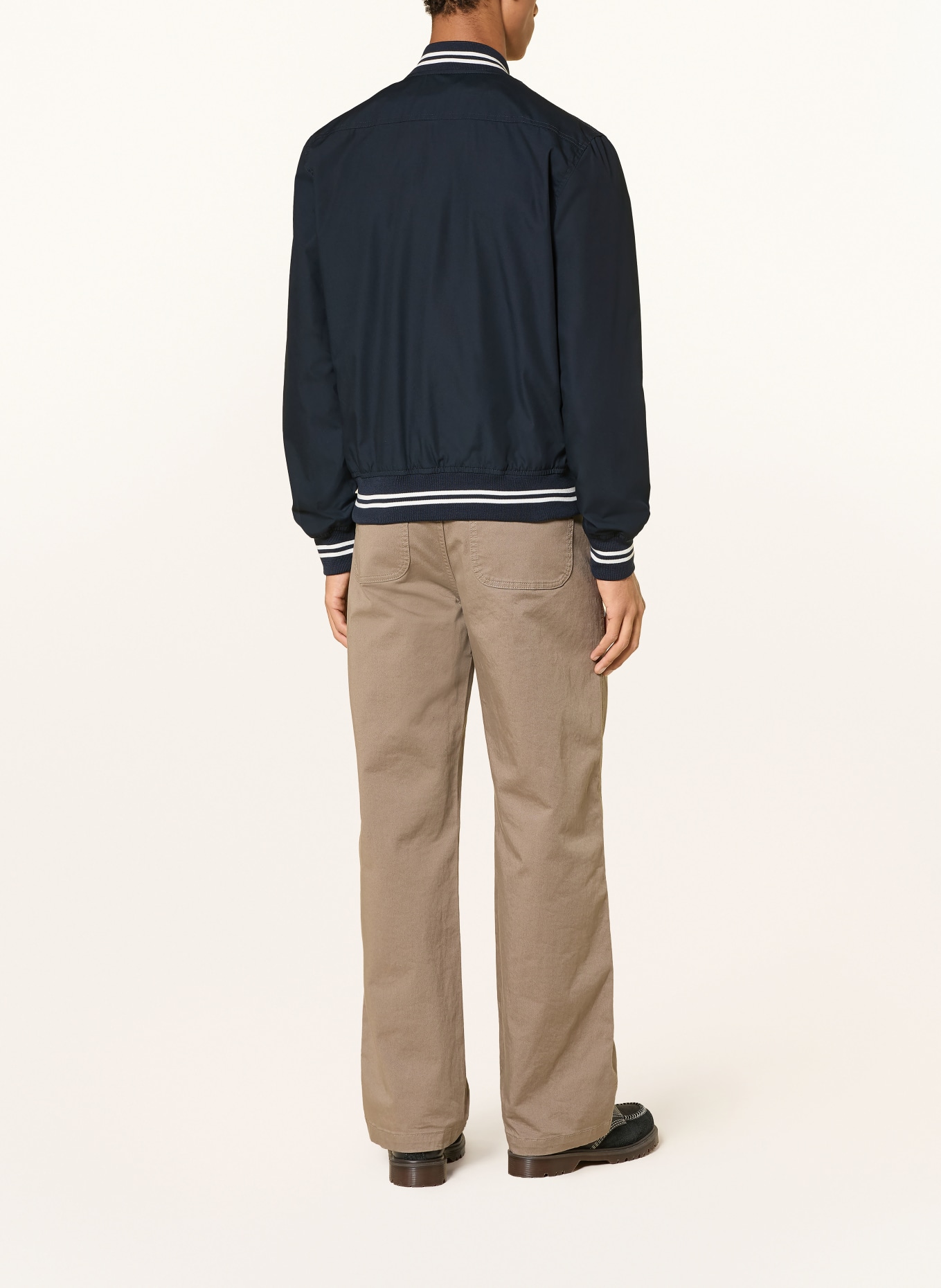 Schott NYC Bomber jacket: DARK BLUE / WHITE