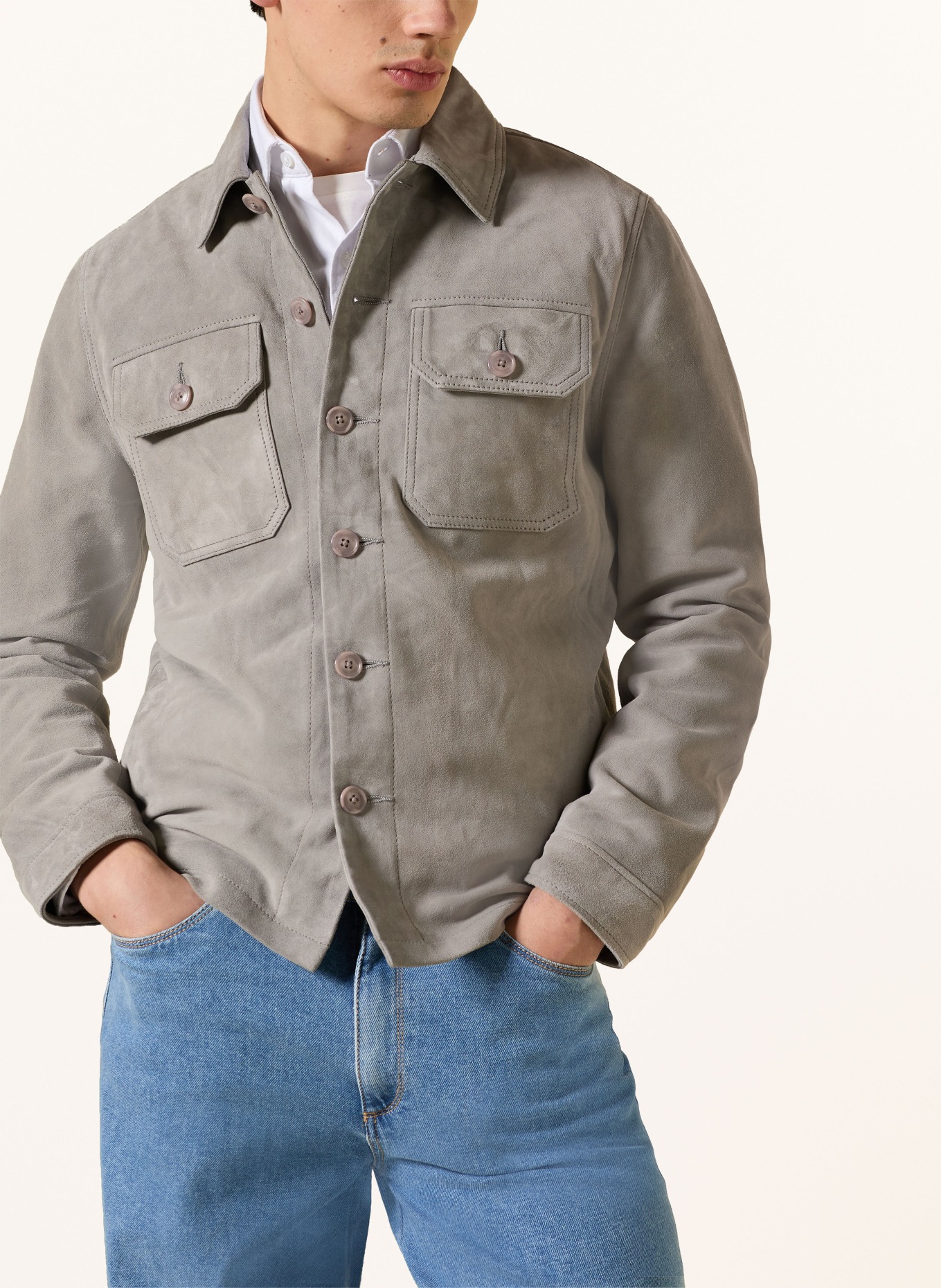 Schott NYC Survêtement en cuir: GRIS