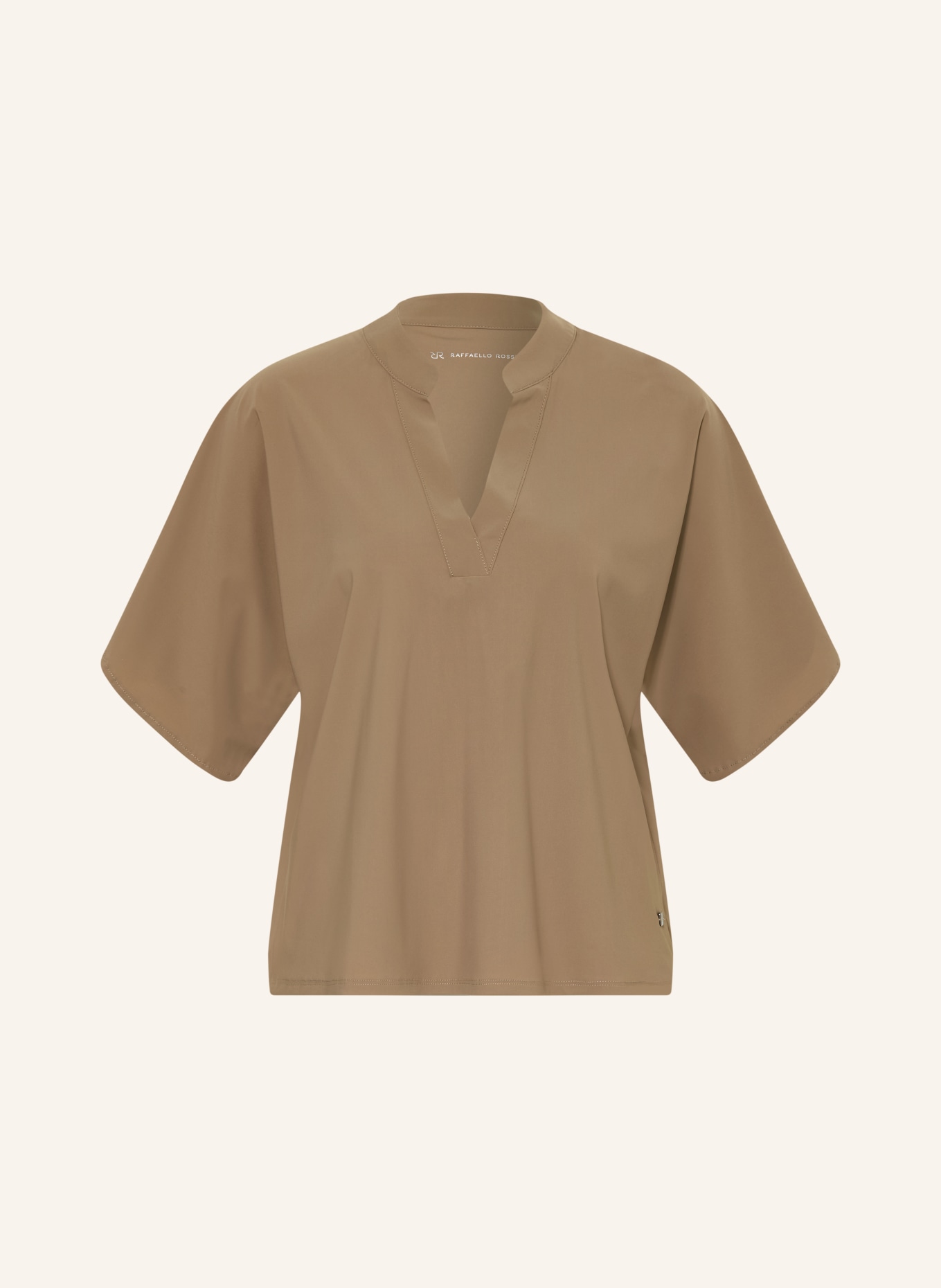 RAFFAELLO ROSSI Tričko s límečkem LOUI: ČERNOŠEDÁ