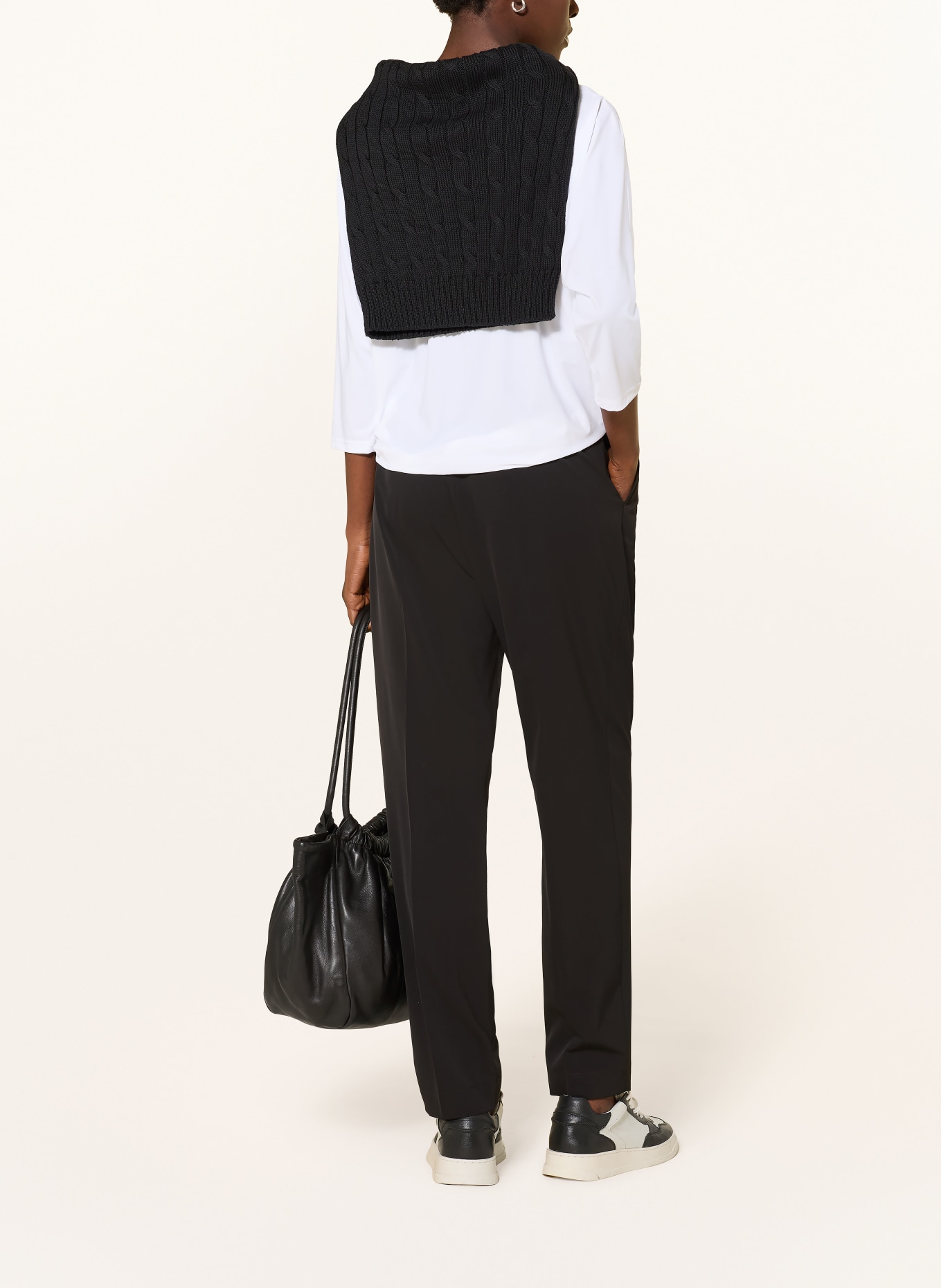 RAFFAELLO ROSSI Paperbag-Hose JUNIS: SCHWARZ