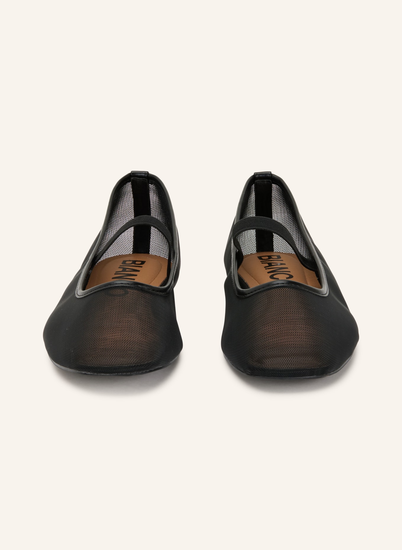 BIANCO Mary Jane-ballerina's BIALILJA: ZWART