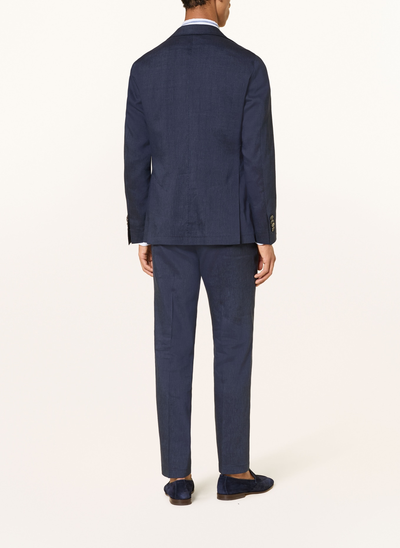 windsor. Veste de costume GIORNO coupe extra slim en lin: 410 Navy 410