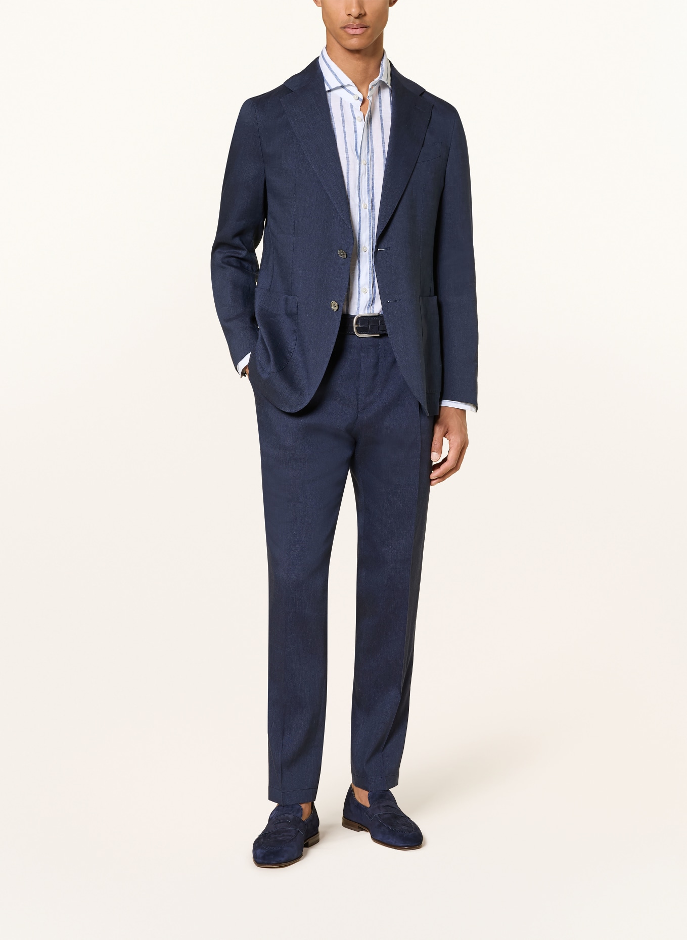 windsor. SILVI-pantalon met extra slanke pasvorm en linnen: 410 Navy 410