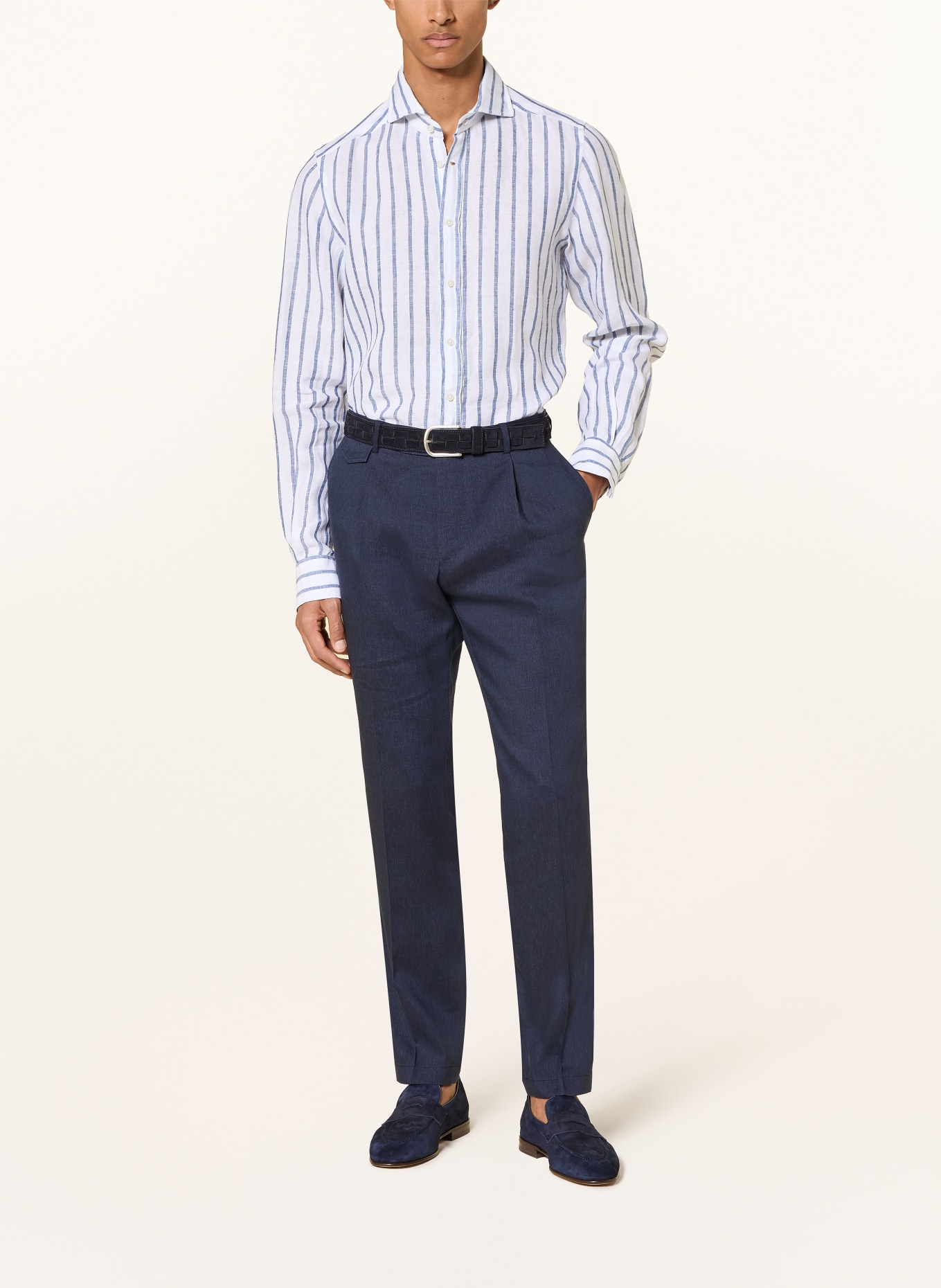 windsor. SILVI-pantalon met extra slanke pasvorm en linnen: 410 Navy 410