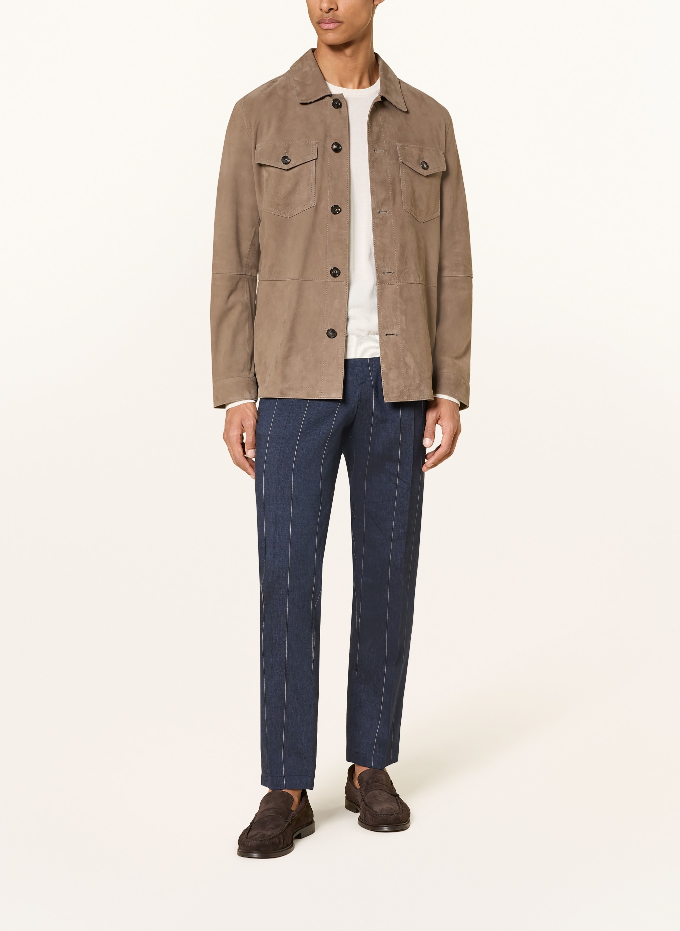 windsor. Anzughose SILVI Slim Fit mit Leinen: 410 Navy 410