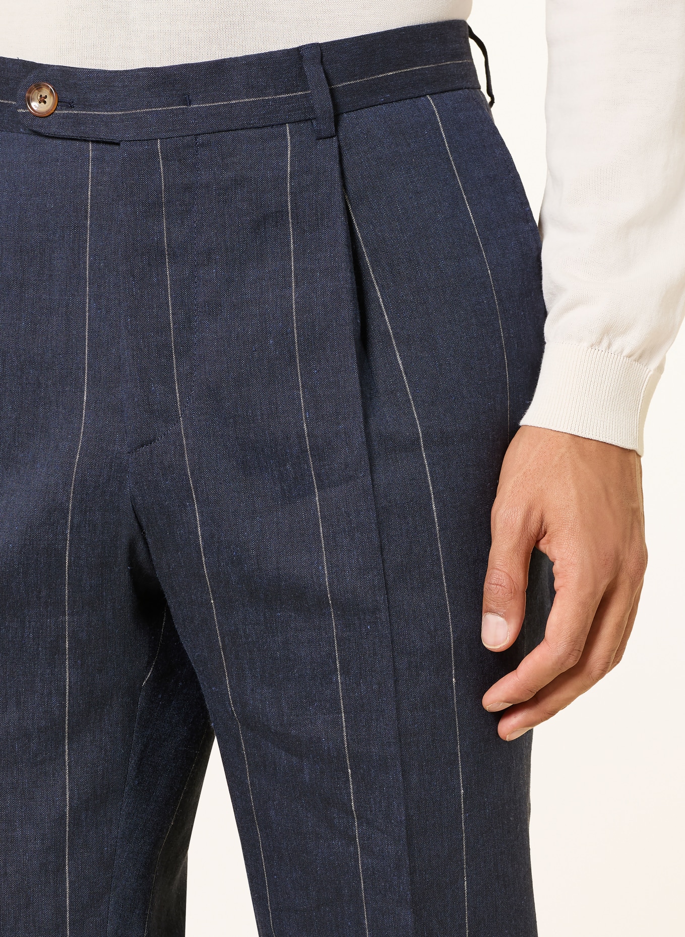 windsor. Anzughose SILVI Slim Fit mit Leinen: 410 Navy 410